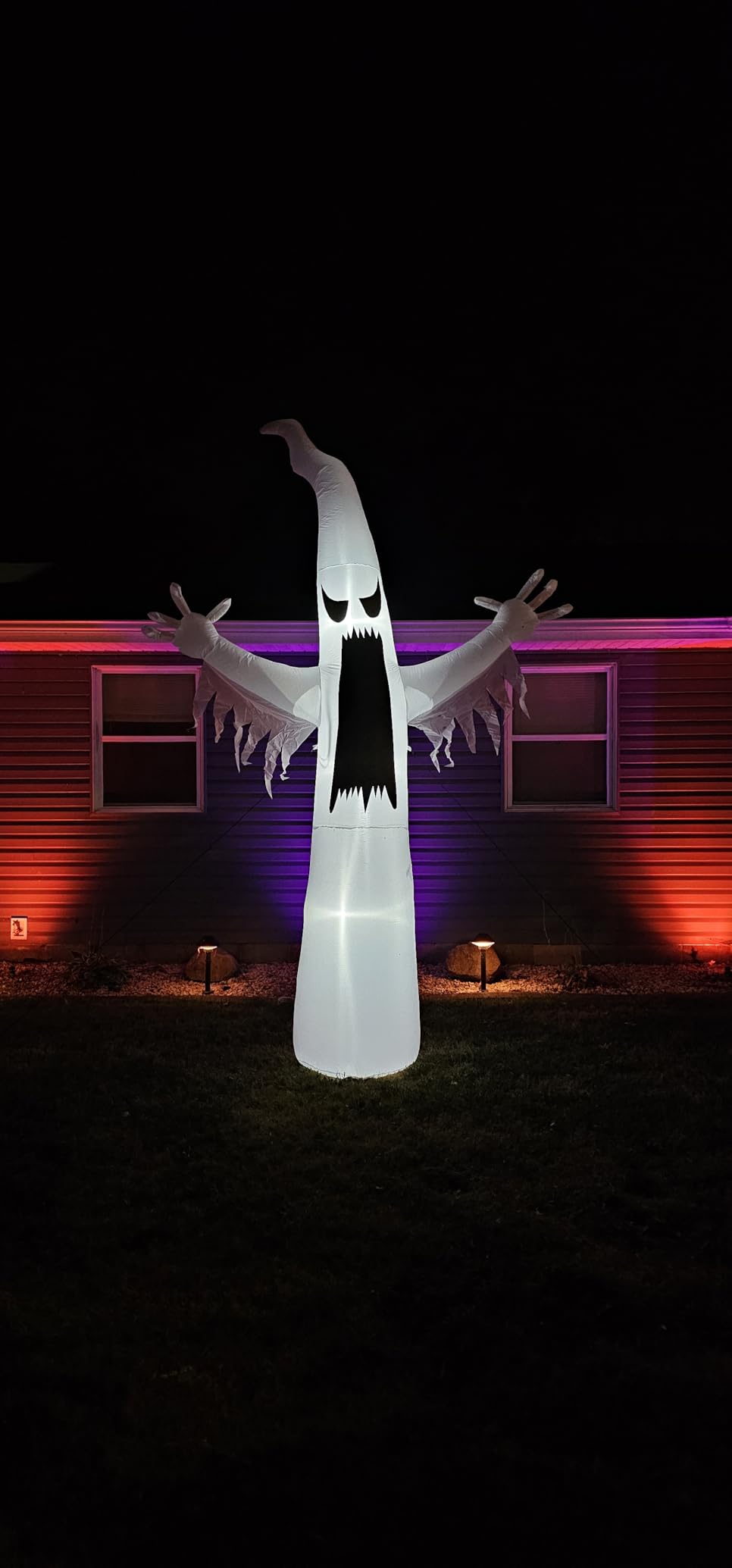 Joiedomi 12 FT Halloween Inflatables Outdoor Decorations, Scary Ghost Halloween Decor, Inflatable Ghost Blow Ups for Yard with LEDs for Outside Yard Decorations customer photo 2