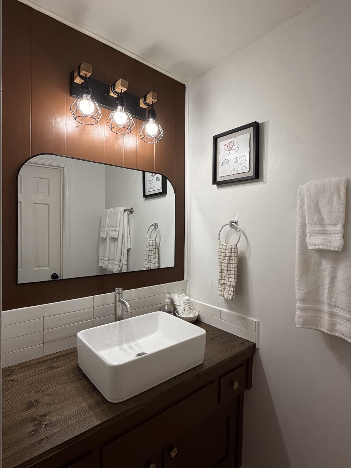 Lordear Vessel Sink Rectangle 19 Inch Bathroom Sink, Rectangular Modern Above Counter Bathroom Sinks White 19x15 Inch Porcelain Ceramic Vessel Vanity Sink Art Basin customer photo 2