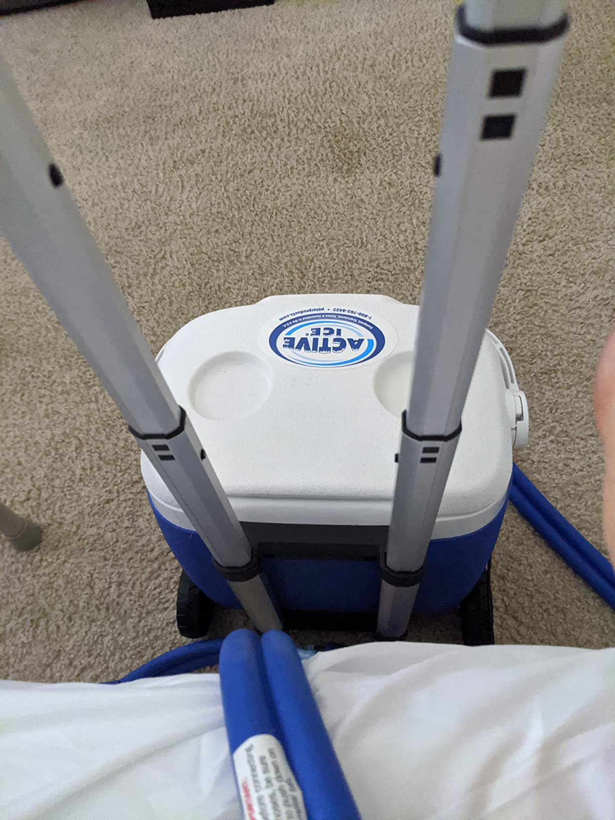 Polar Active Ice 3.0 Cold Therapy Ice Machine System with Programmable Timer, Two Knee and Joint Compression Pads, Lightweight 16 Quart Cooler, Quiet Pump, Strong Cryotherapy Pain Relief Treatment customer photo 2