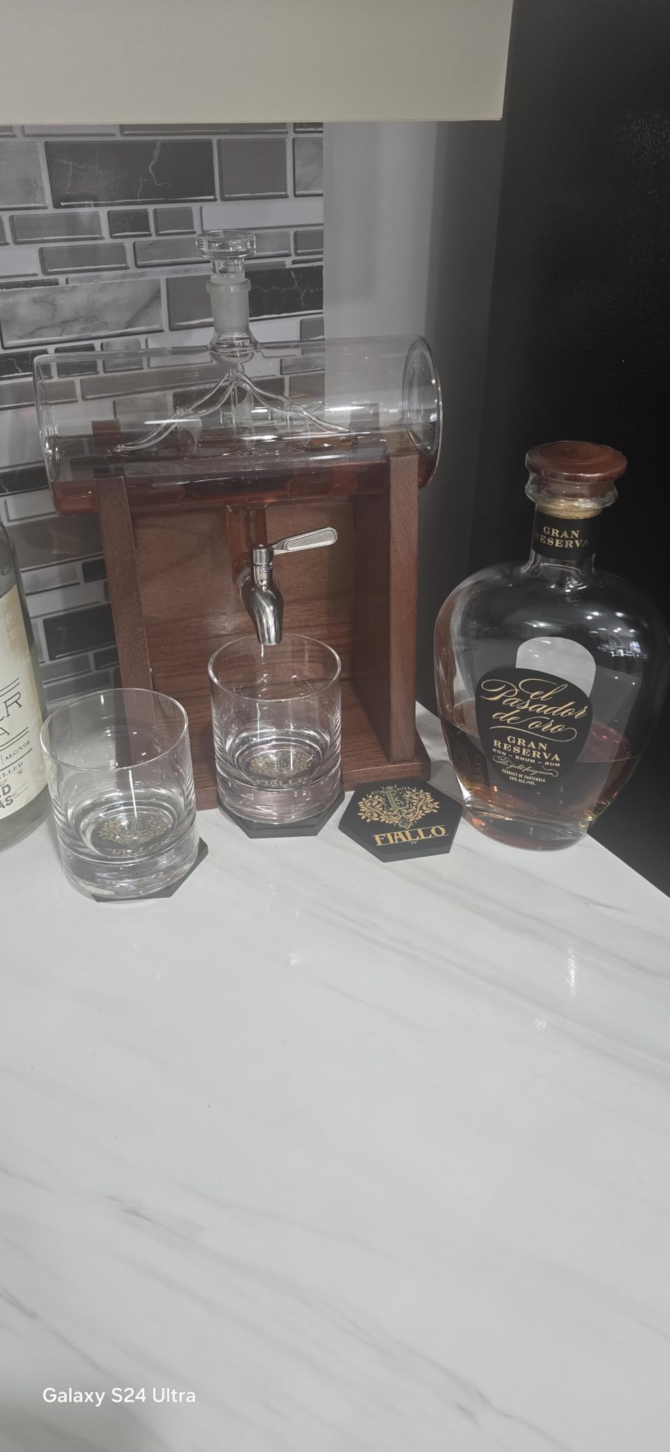 Jillmo Ship Whiskey Decanter Set for Men, 1250ml, 2 Glasses & Wooden Stand | Ship Inside And Precision Spigot Design Create A Memorable Decanter Gift For Dads, Husbands, And Whiskey Lovers customer photo 2