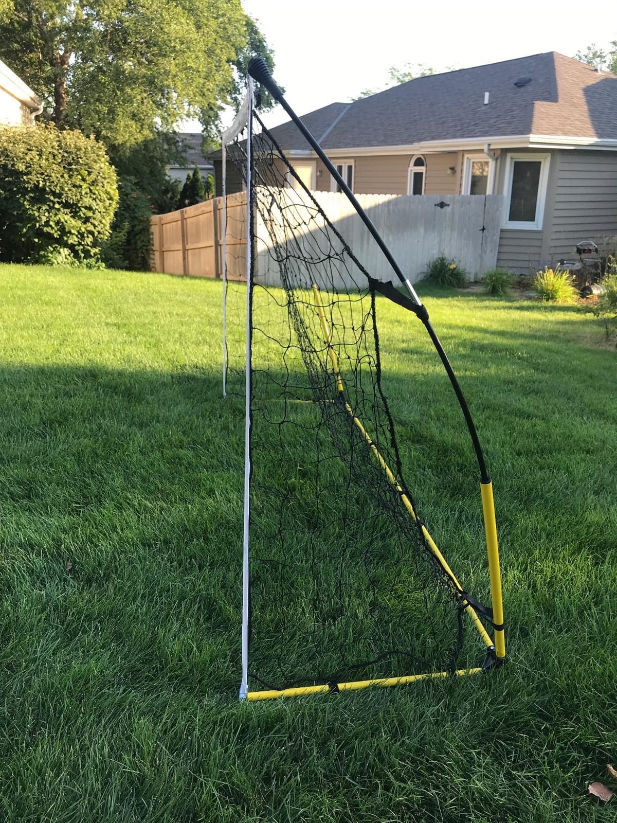 SKLZ Quickster Soccer Goal - Portable Goal for Backyard & Field - Durable Tension-Tite Frame & Heavy Gauge 2-Ply Net - Adjustable Click-Lock Poles, Metal Stakes - Carrying Case with Handle customer photo 1