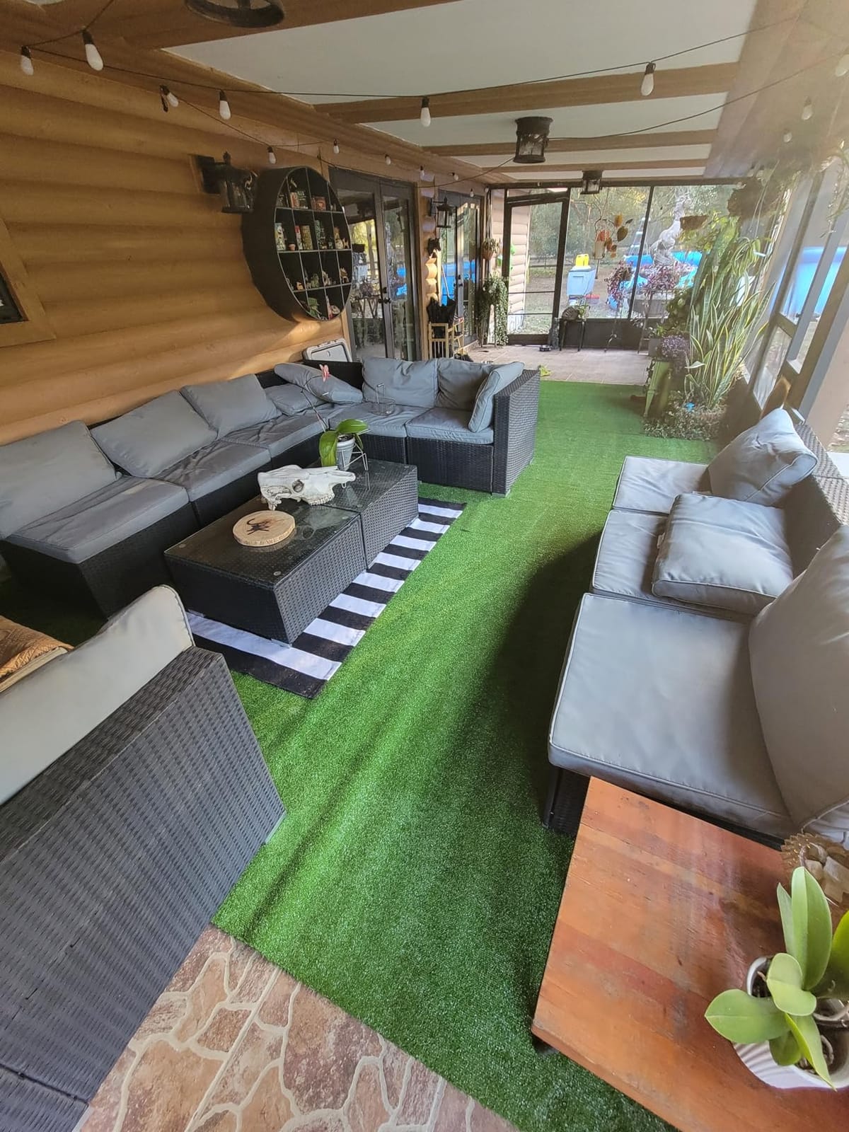 Petgrow Artificial Grass Turf Lawn 7FTX12FT, Indoor Outdoor Synthetic Grass | Custom Size, Backyard Patio Garden Balcony Synthetic Fake Faux Grass Rug With Drainage Holes customer photo 2