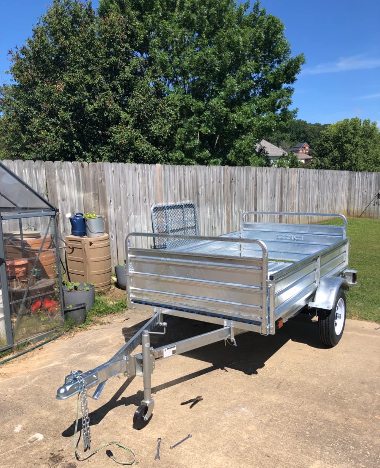 DK2 4.5 x 7.5 Galv Trailer (Drive-Up Gate Included), Load Capacity 1639 lb, Deck Length 7.5 ft, Deck Width 4.5 ft, Model# MMT5X7G-DUG customer photo 2