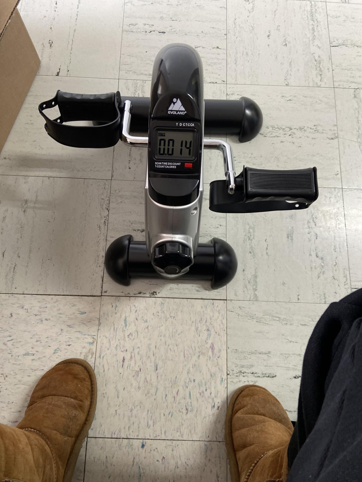Mini Exercise Bike, himaly Under Desk Bike Pedal Exerciser Portable Foot Cycle customer photo 1