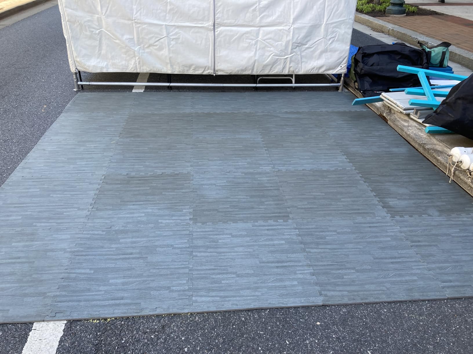 Forest Floor 3/8 Inch Thick Printed Foam Tiles, Premium Wood Grain Interlocking Foam Floor Mats, Anti-Fatigue Flooring - Stylish Flooring Solution customer photo 2