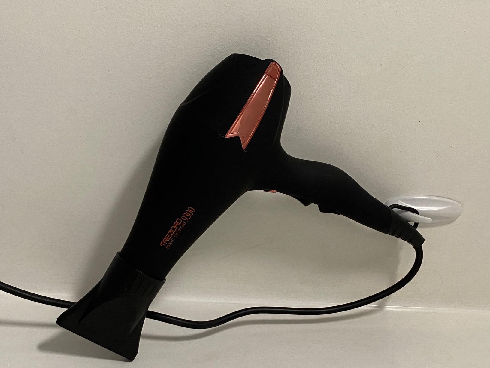 TREZORO Professional Hair Dryer, Ionic Ceramic Tourmaline Technology, 2000W Fast Quiet Drying, with Narrow & Wide Concentrator Nozzles, 3 Heat & 2 Speed Settings, Cool Shot Button, Black customer photo 2