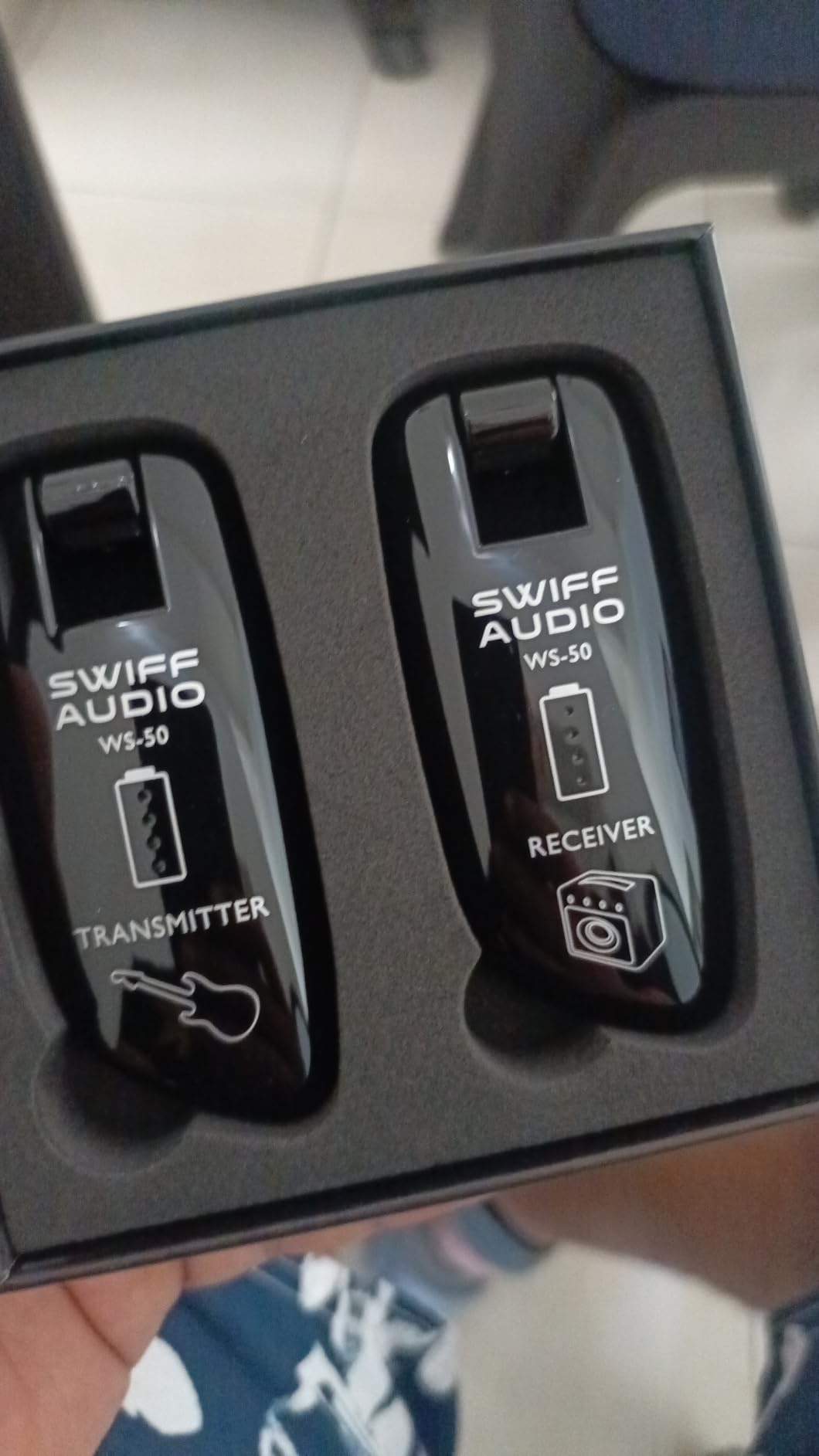 SWIFF Wireless Guitar System Rechargeable Wireless Guitar Transmitter Receiver Support Multi Channels and Long Battery Life for Electric Musical Instruments customer photo 2
