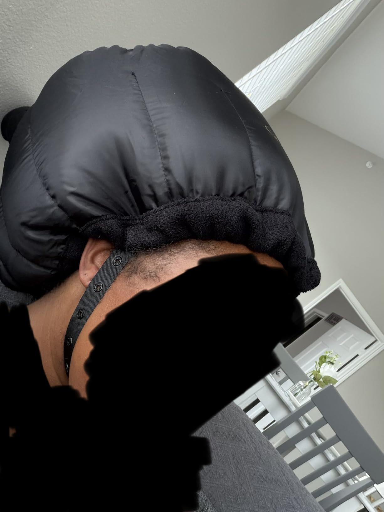 Hooded Hair Dryer Attachment w/A Headband Integrated That Reduces Heat Around Ears & Neck - Hair Dryer Hooded Diffuser Cap for Curly Hair customer photo 1