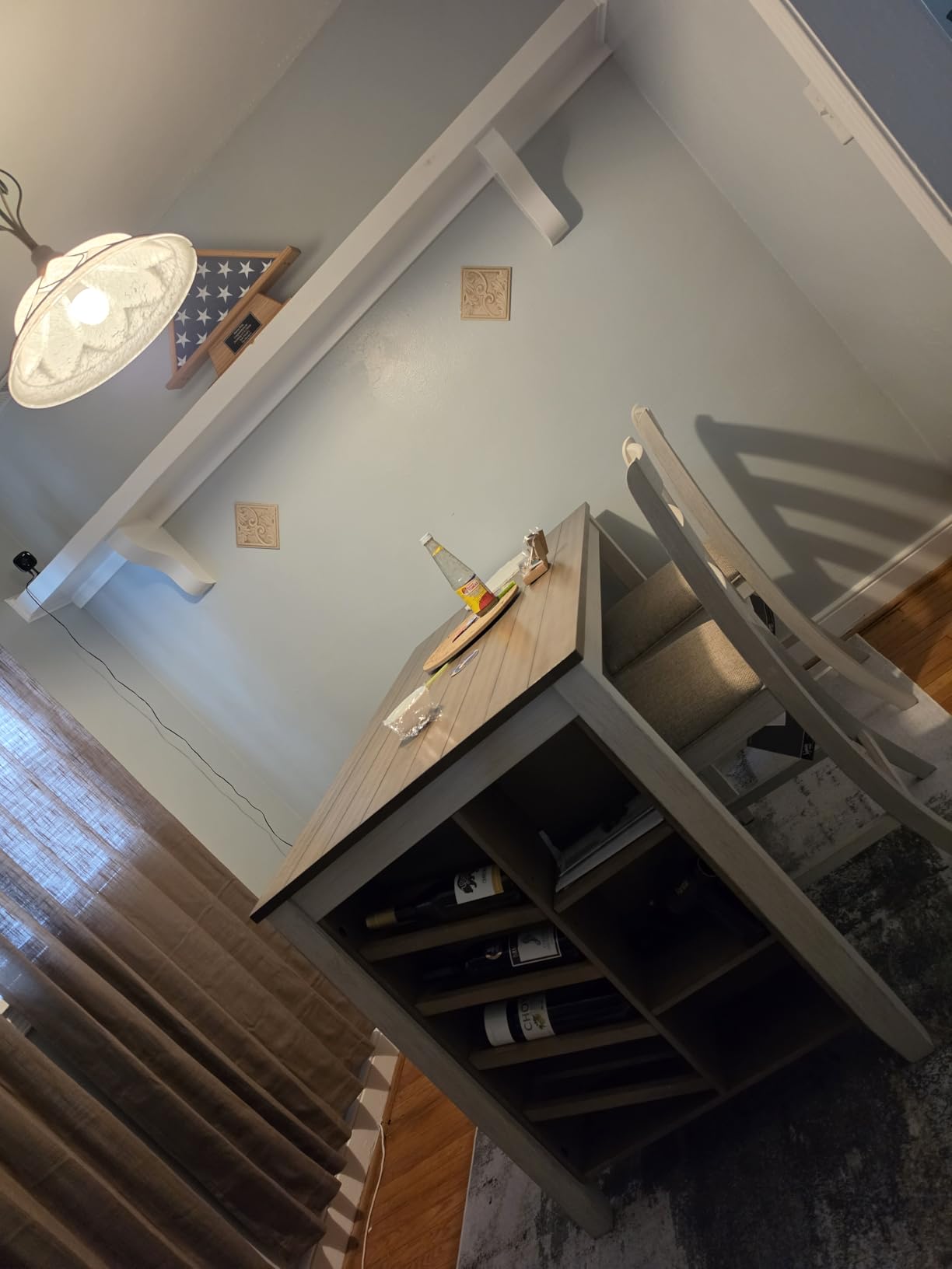 Signature Design by Ashley Caitbrook Counter Height Dining Table, Gray | Built-in side storage shelves, Veneers, wood and engineered wood construction, Kitchen island with seating customer photo 1