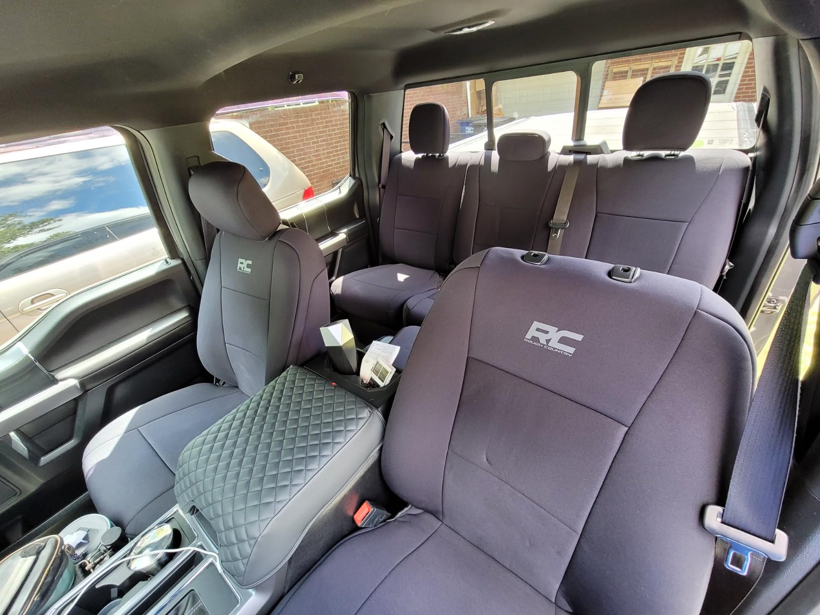 Rough Country Neoprene Front & Rear Seat Covers for Ford F-150, Lightning, F-250 & F-350 (2015-2026) Crew Cab w/Front Bucket Seats & Rear 60/40 Split customer photo 2