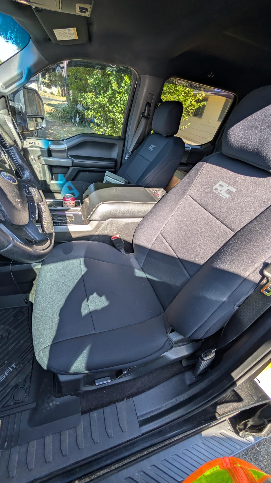 Rough Country Neoprene Seat Covers for 15-22 F-150 |17-22 Super Duty - 91016,Black, Front customer photo 2