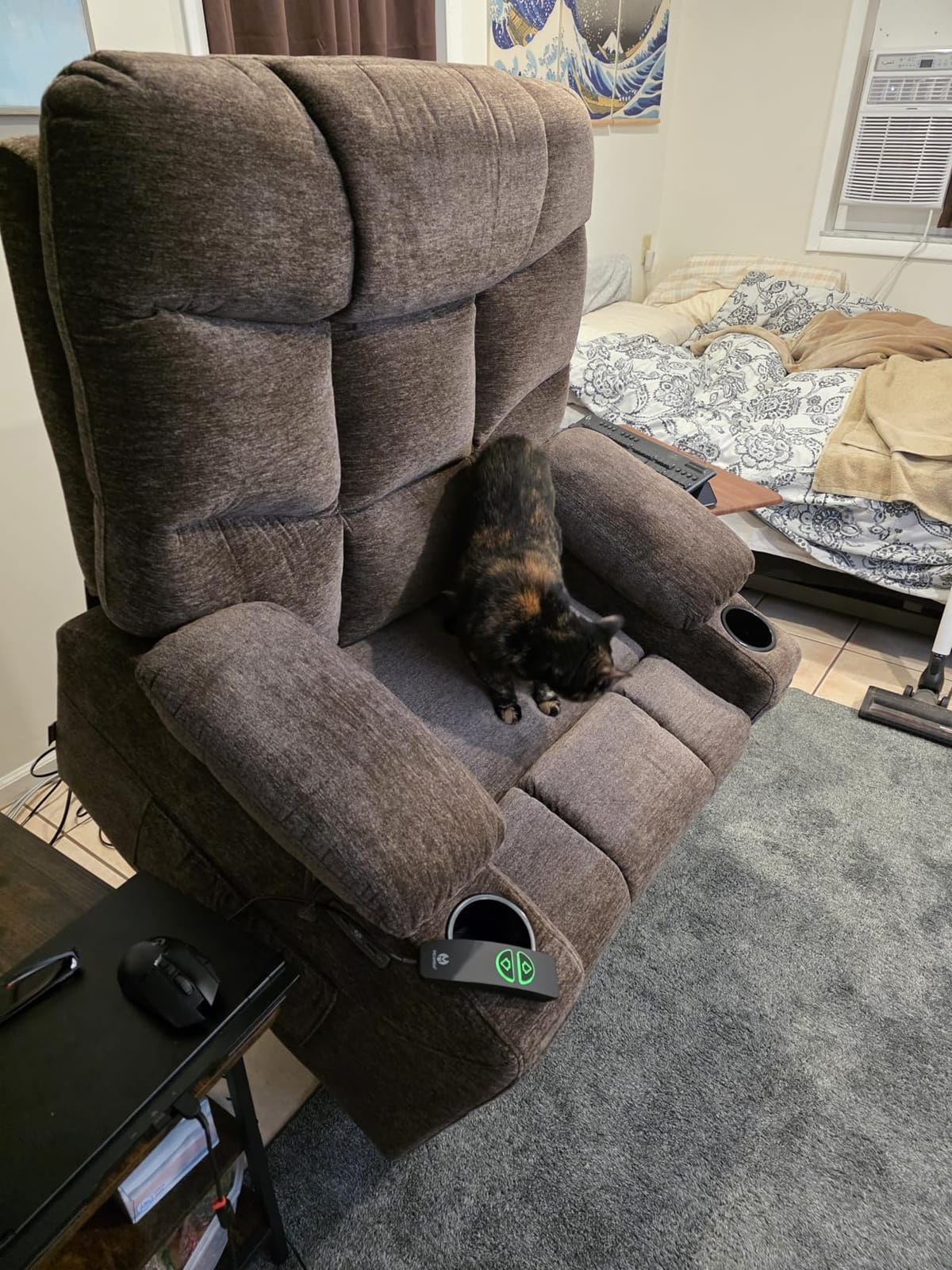 MCombo Power Lift Recliner Chair for Elderly, Fabric 7287 (Brown, Medium) | Assist with Standing, 140° Recline, 4.7