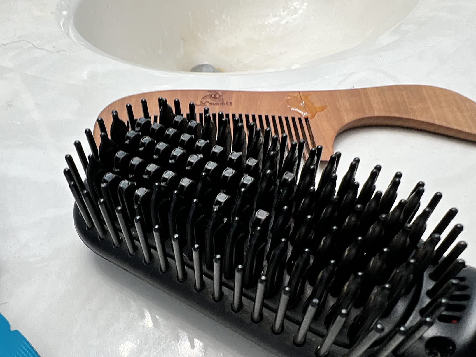 Tame The Wild Pro Beard Straightener for Men - Premium Heated Beard Brush - Anti-Scald Ionic Generator - 12 Temp Settings - LED Display - for Beards Over 2