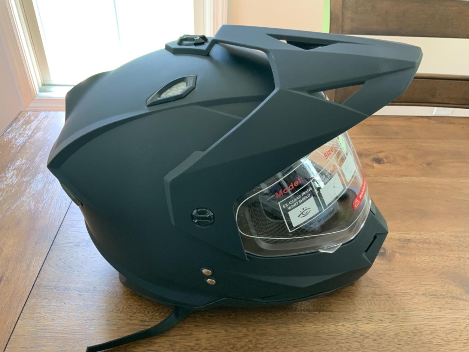 1Storm Dual Sport Motorcycle Motocross Off Road Full Face Helmet Dual Visor: HF802 customer photo 1