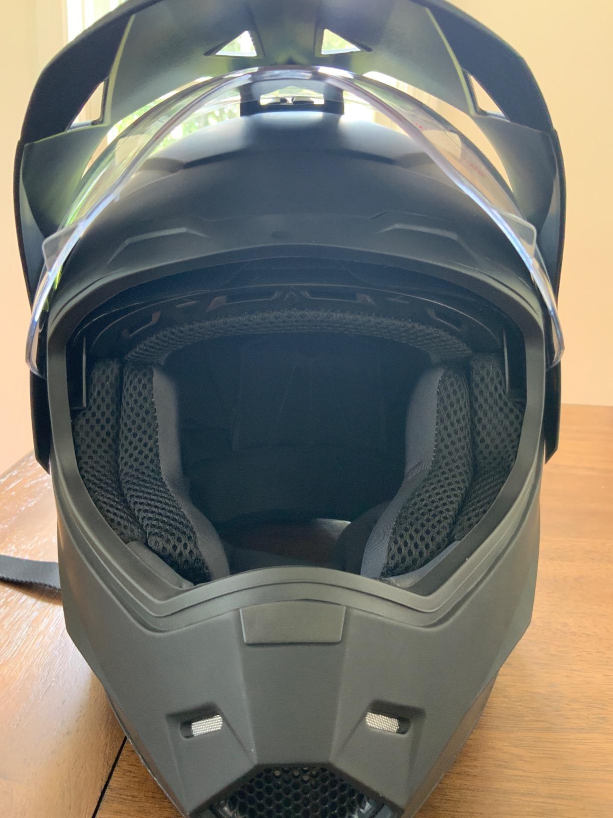 1Storm Dual Sport Motorcycle Motocross Off Road Full Face Helmet Dual Visor: HF802 customer photo 2