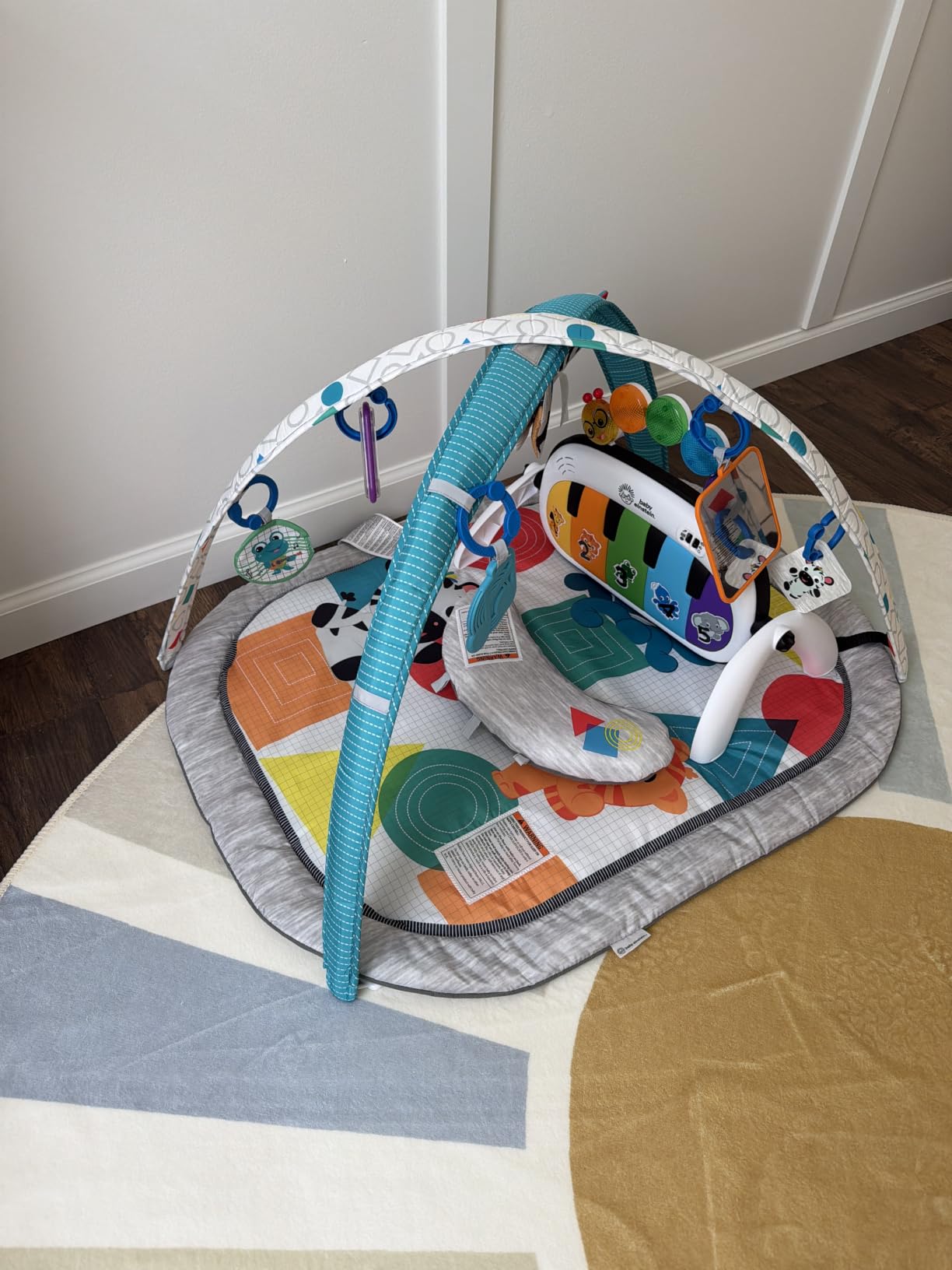 Baby Einstein 4-in-1 Kickin' Tunes Music and Language Play Gym and Piano Tummy Time Activity Mat customer photo 2
