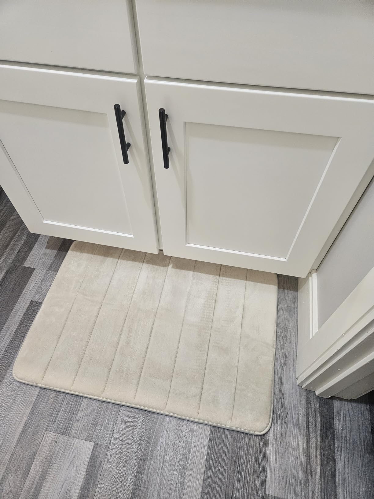 Buganda Memory Foam Bath Mat 24 x 16, Ultra Soft Absorbent Bathroom Rugs | Navy Blue, Machine Washable Quick Dry Bath Mats for Bathroom Floor, Shower and Tub, Home Decor Accessories customer photo 1