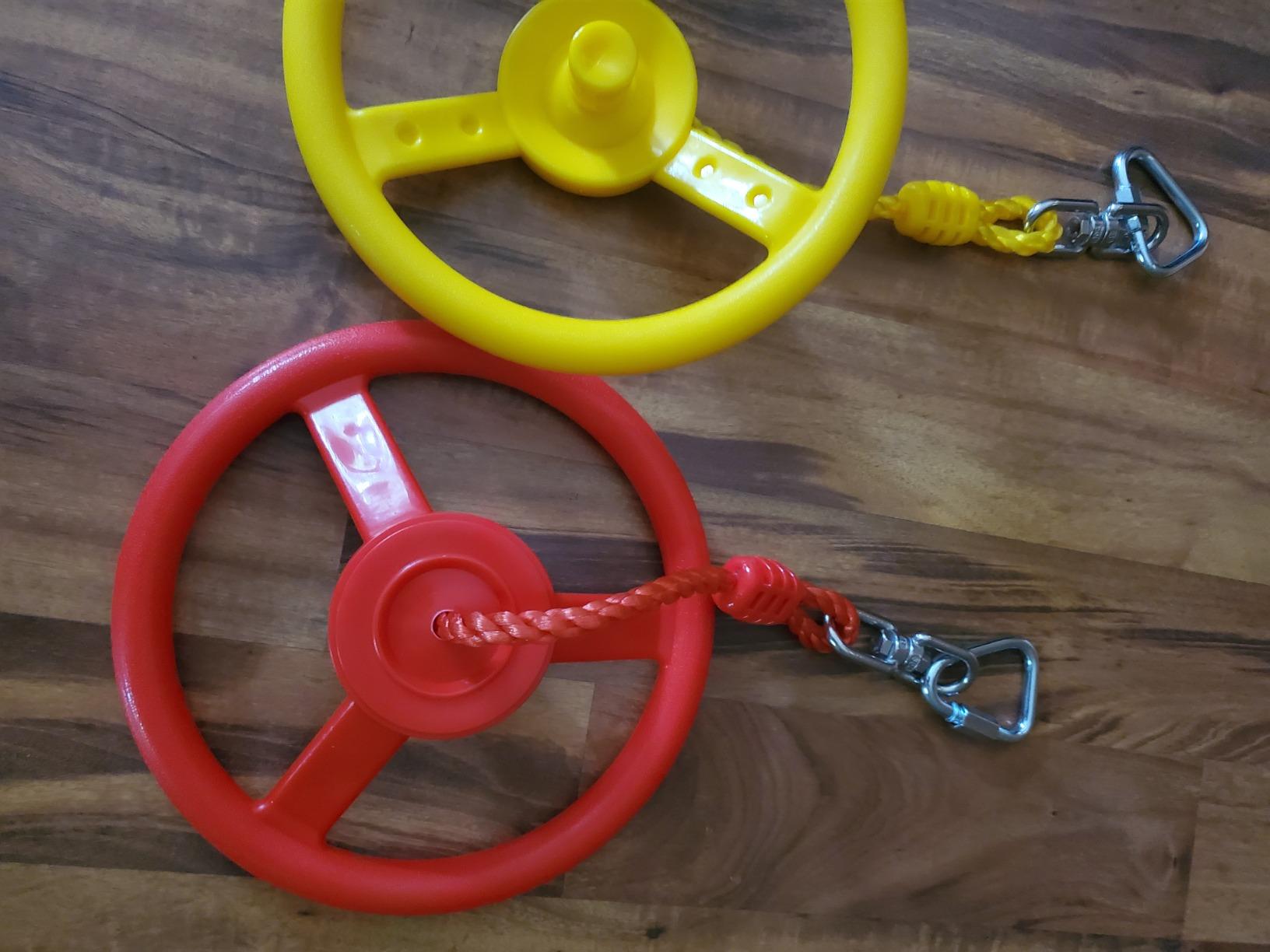 Rainbow Craft 7-Pack Ninja Rings, Colorful Gymnastic Swing Rings for Kids | Plastic & Polyester, 220lbs Capacity, Ages 3+, CPC Certified, For Swing Sets & Ninja Lines customer photo 2