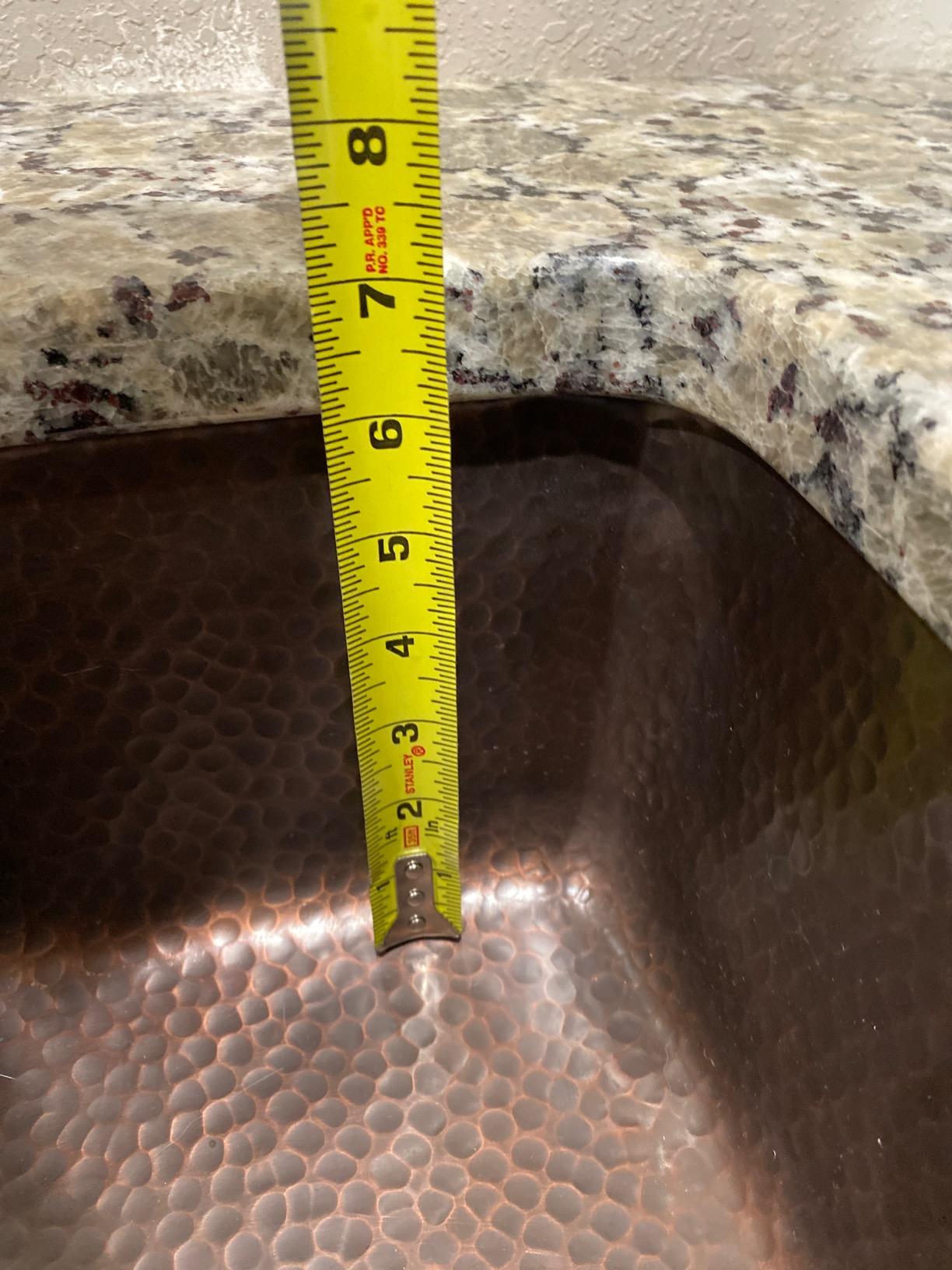 Monarch Abode Kitchen & Bar Sink - 17-inch Highball Dual Mount Drop in Kitchen Sink, Hand Hammered Pure Copper Sinks, Drop in Bar Sinks or Undermount, Deep Single Rectangular Bowl customer photo 1