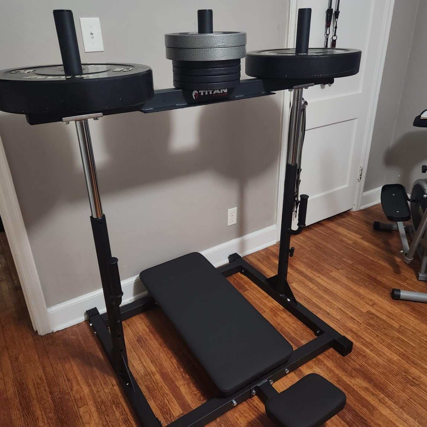 Titan Fitness Vertical Leg Press Machine, Leg Strengthening Workout for Home Gym, High Intensity Presses, Adjustable Starting Height, 400 LB Capacity, Compact Leg Press Machines customer photo 1