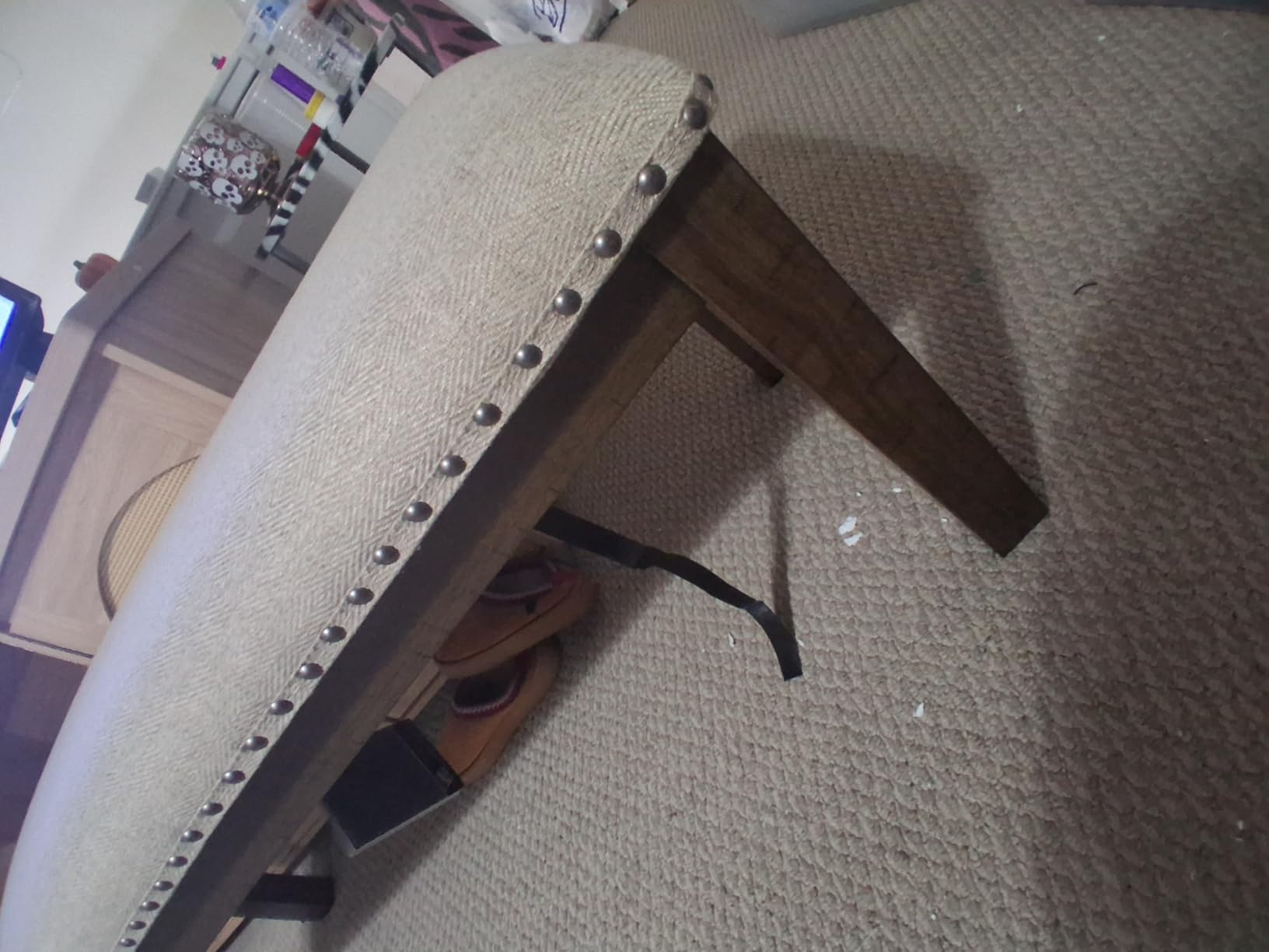 Signature Design by Ashley Moriville Wood Upholstered Dining Bench, Beige customer photo 2