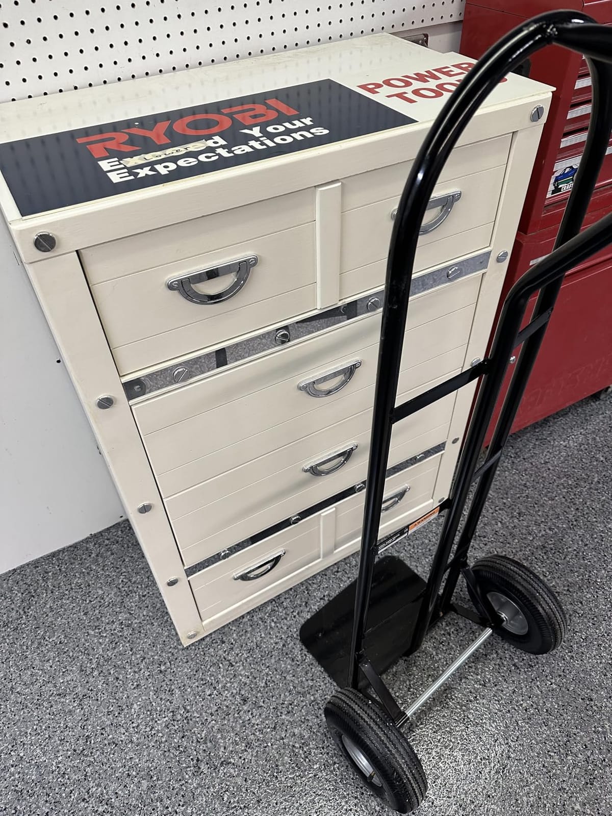 Ironton Steel Hand Truck, 600-Lb. Capacity, 10in. Pneumatic Tires - Heavy-duty frame, P-style handle, 14in. x 8.5in. toe plate customer photo 1