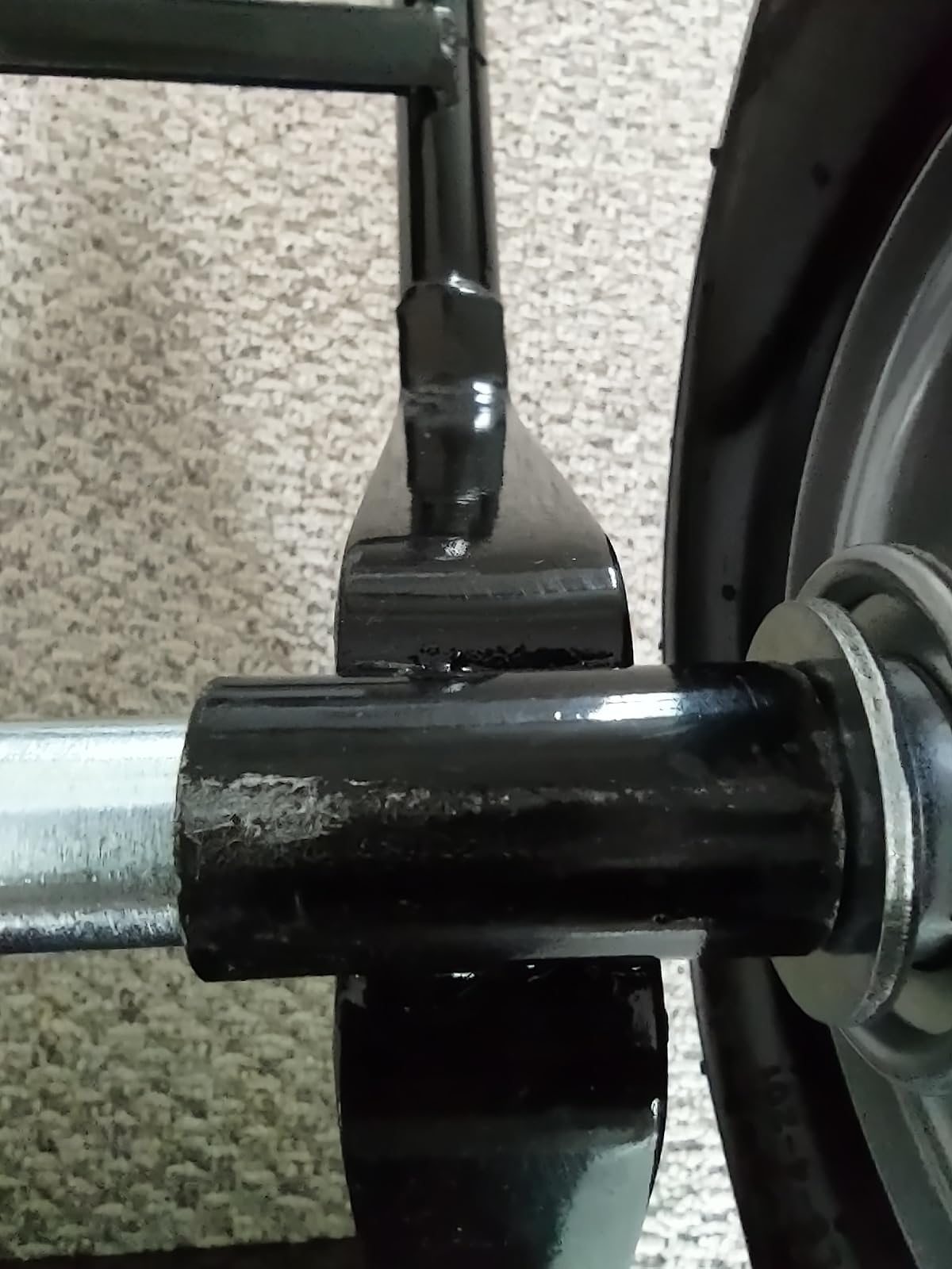Ironton Steel Hand Truck, 600-Lb. Capacity, 10in. Pneumatic Tires - Heavy-duty frame, P-style handle, 14in. x 8.5in. toe plate customer photo 2