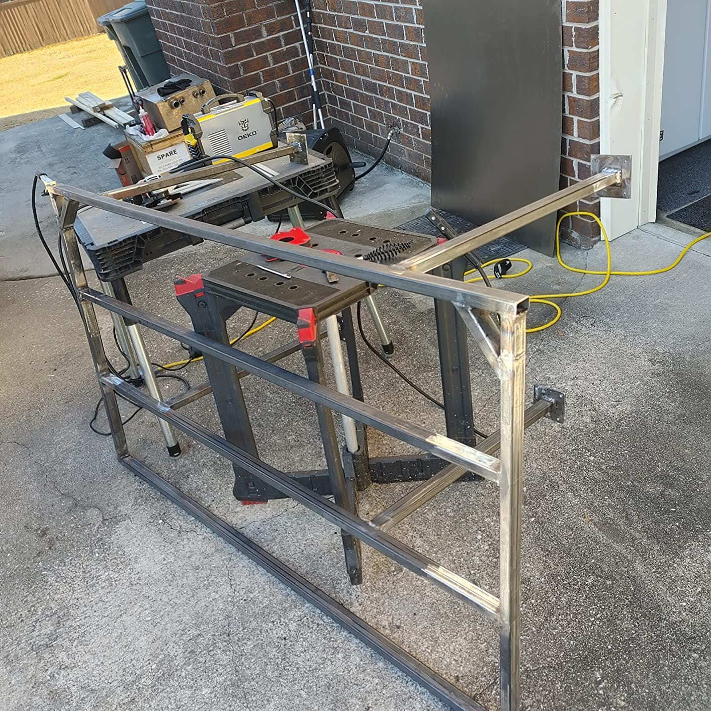 DEKOPRO 110/220V MMA Welder, 160A ARC Welder Machine IGBT Digital Display LCD Hot Start Welder with Electrode Holder, Work Clamp, Input Power Adapter Cable and Brush customer photo 2