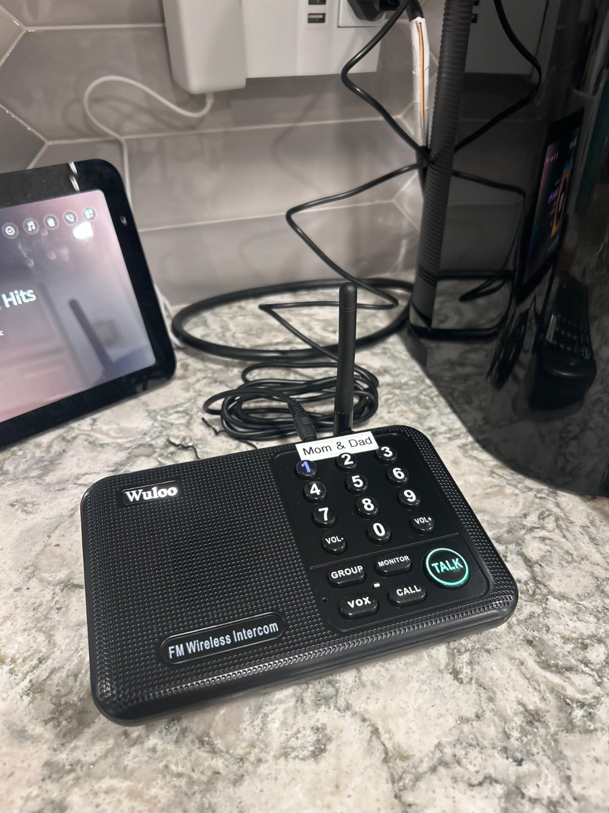 Intercoms Wireless for Home 5280 Feet Range 10 Channel 3 Code, Wireless Intercom System for Home House Business Office, Room to Room Intercom, Home Communication System (6 Packs, Black) customer photo 2