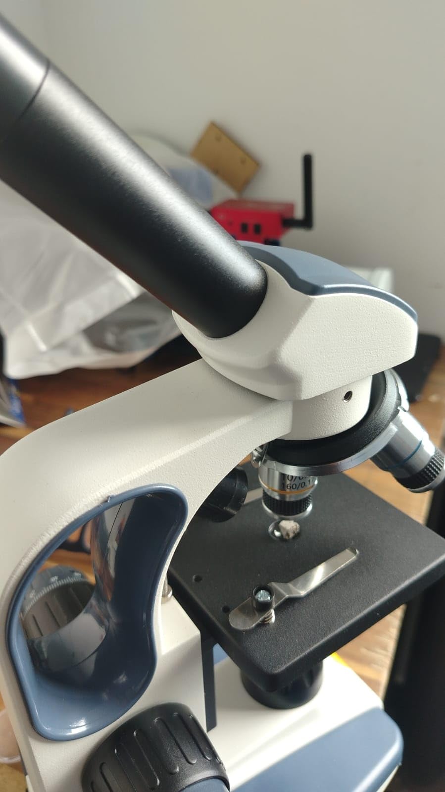 SWIFT Compound Monocular Microscope SW200DL, 40X-1000X Magnification, Dual Light, Precision Fine Focus, Wide-Field 25X Eyepiece, Cordless for Student Beginner customer photo 2