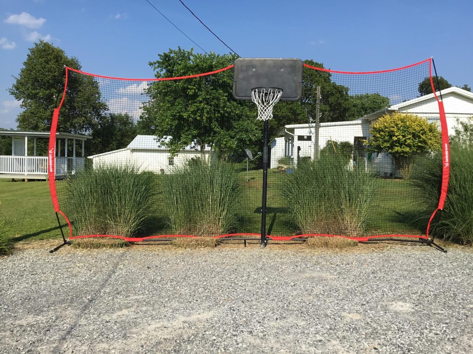 20x10 Lacrosse Backstop - Heavy Duty Lacrosse Backstop Netting, 200 Sq Ft Ball Stop Net for Backyard | Baseball, Soccer, Softball, Basketball, Hockey & Multi-Sport Training | Easy Setup, Portable customer photo 1