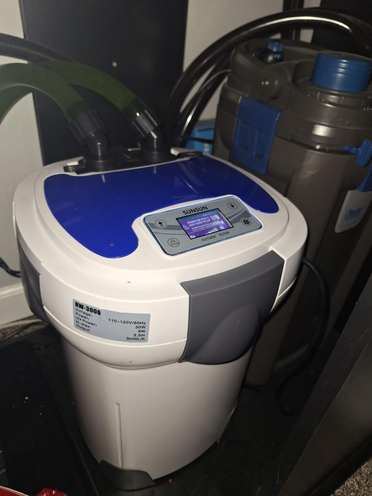 SunSun HW-3000 UV 9W 5-Stage External Canister Filter w/Media, 793gph, White, HW-3000 PRO | HW-3000 PRO, 793gph, w/Media customer photo 1