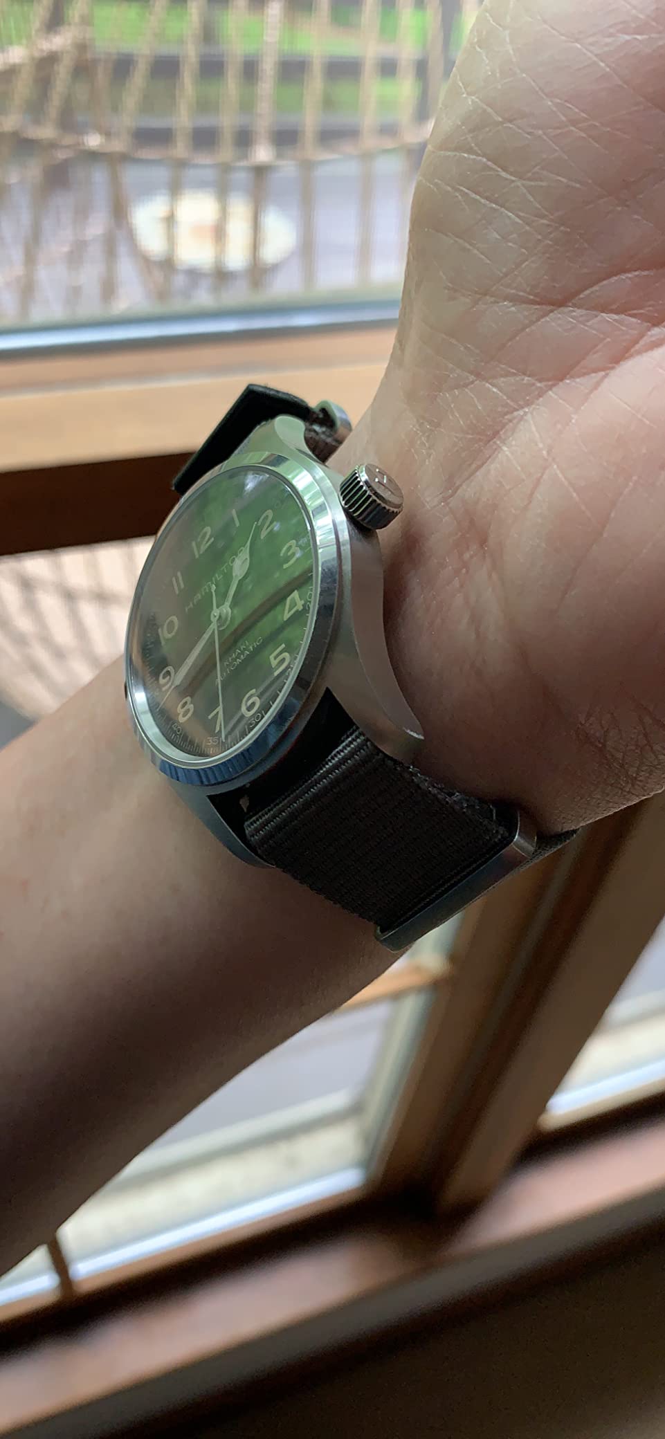 Hamilton Khaki Field Murph Automatic Men's Watch, 42mm Stainless Steel Case, Swiss Made, Black Dial Analog Wrist Watch for Men, 100m Waterproof, Sapphire Crystal, Cow Leather Strap customer photo 2