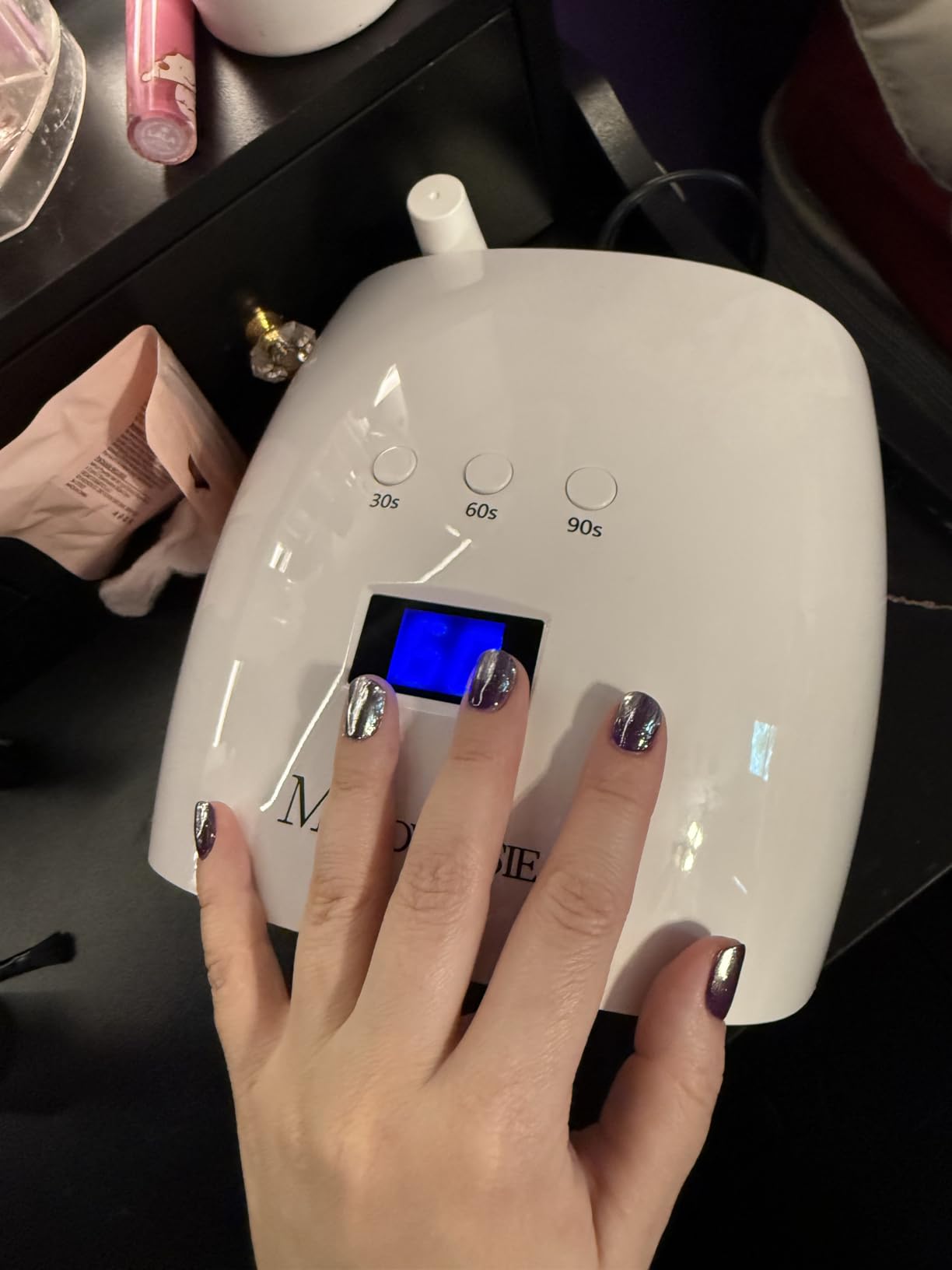MelodySusie Professional UV LED Nail Lamp, P-Plus30I High Efficient Nail Dryer with 3 Timers & Detachable Base Cures All Hard Gels, Especially Rhinestone Glue, Solid & Liner Gel Polishes customer photo 1
