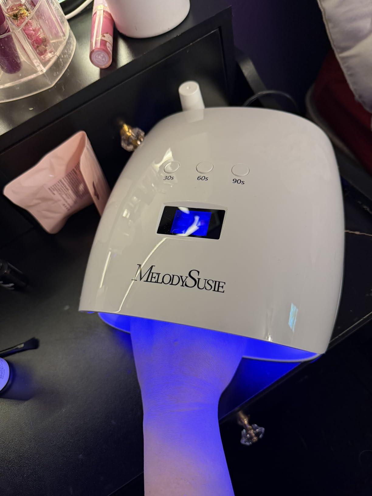 MelodySusie Professional UV LED Nail Lamp, P-Plus30I High Efficient Nail Dryer with 3 Timers & Detachable Base Cures All Hard Gels, Especially Rhinestone Glue, Solid & Liner Gel Polishes customer photo 2
