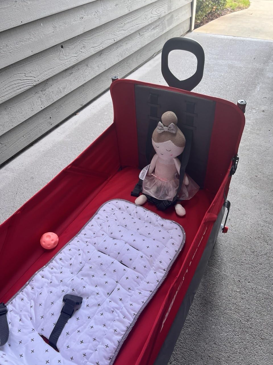 Radio Flyer Convertible Stroller Wagon for Kids Ages 1+, Red | Bench Mode, One-Hand Fold, Sun Canopy, 5-Point Harnesses customer photo 1