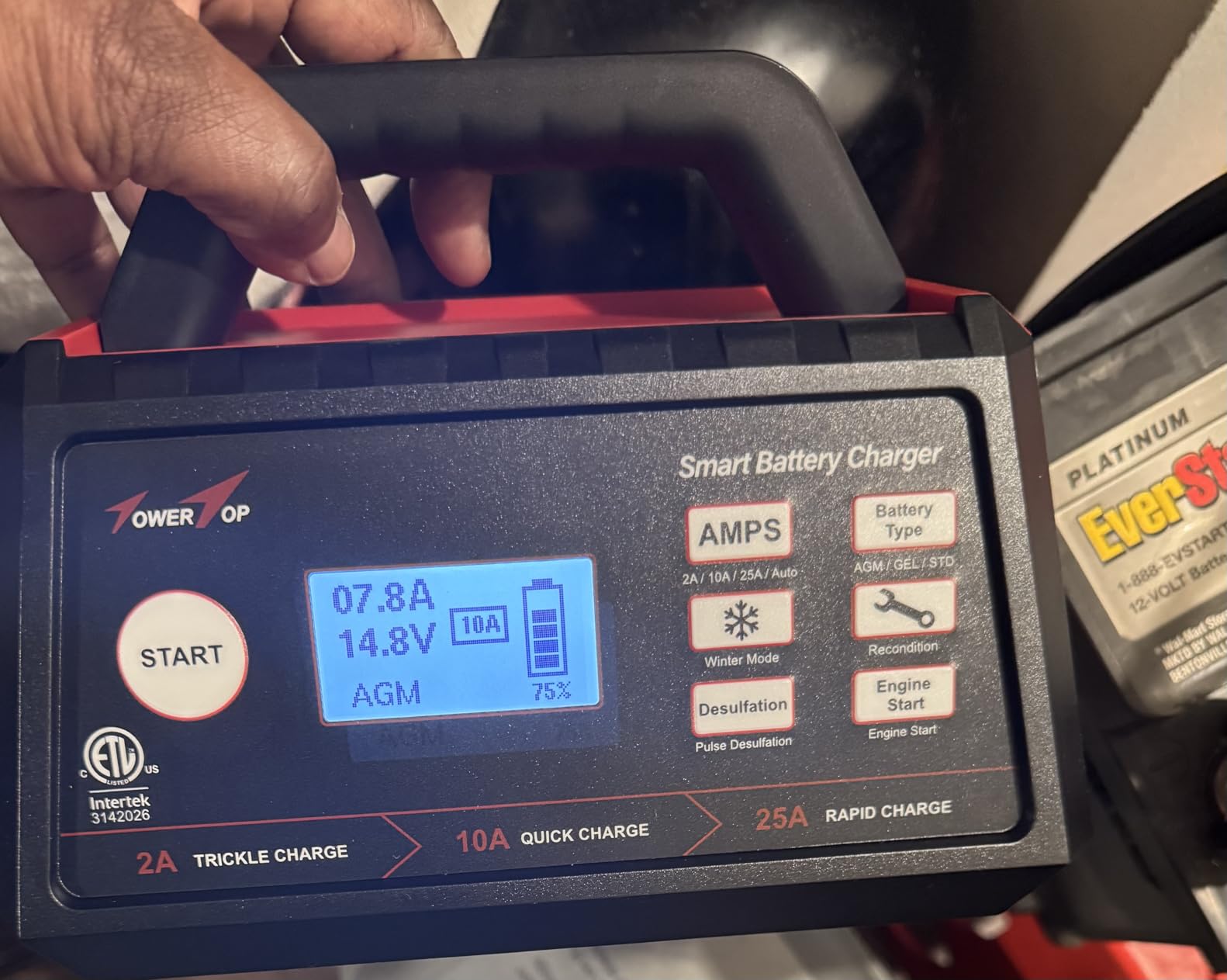 TowerTop 2/10/25 Amp 12V Smart Car Battery Charger customer photo 1