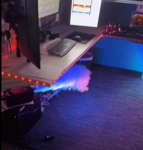 Fog Machine JDR Smoke Machine Controllable LED Light 500W and 2000CFM Fog Disinfection with Wireless and Wired Remote Control for Weddings, Halloween, Parties or Disinfection with Fuse Protection customer photo 1