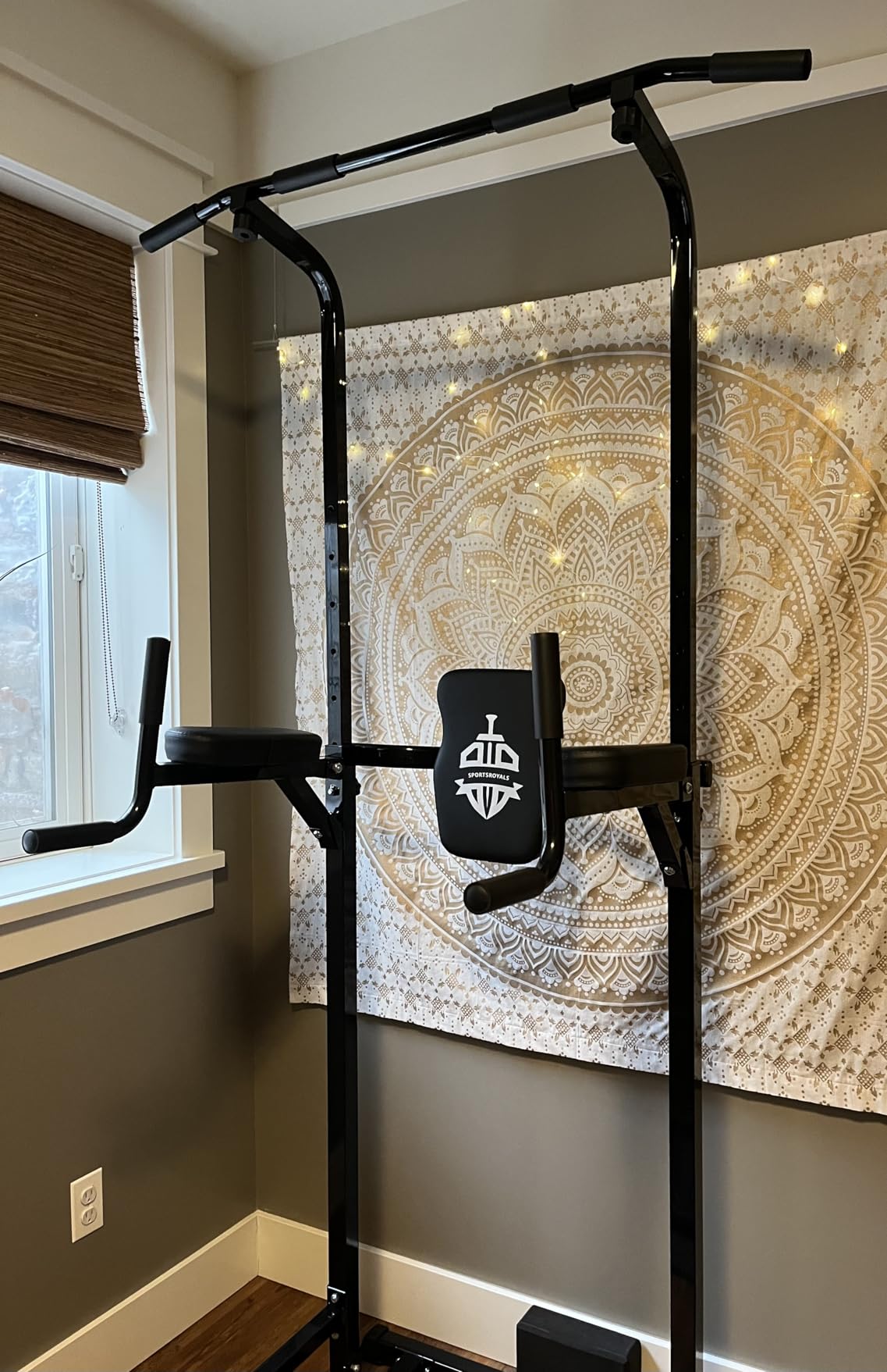 Sportsroyals Power Tower Pull Up Bar Station, 450LBS Stable Pull Up Dip Station for Home Gym Strength Training Equipment | FED Fitness customer photo 2