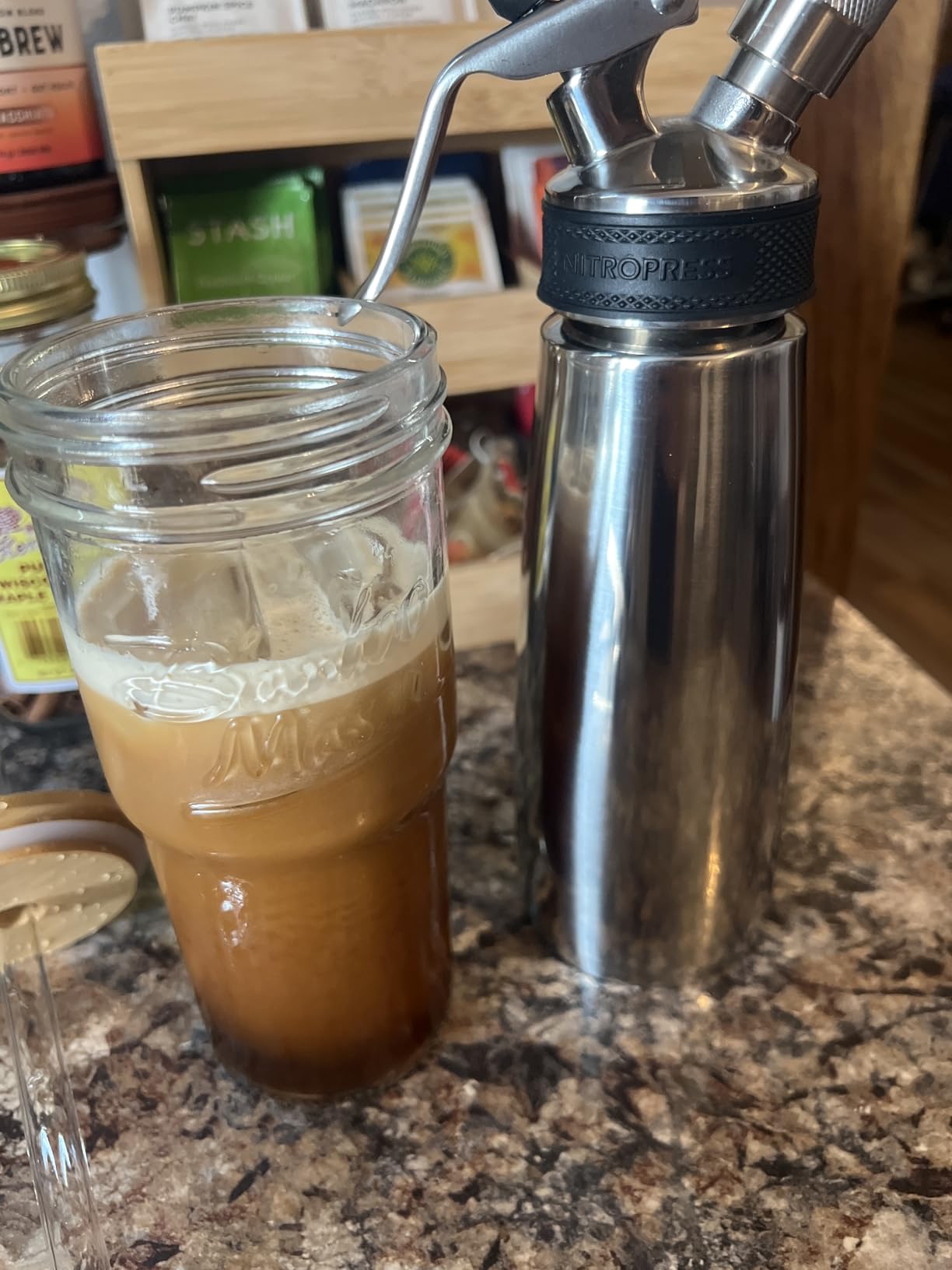 Original NitroPress - Nitro Cold Brew Coffee Maker | Portable Nitrogen Infuser for Smooth Nitro Drinks, Cold Brew, Cocktails & Tea at Home or On the Go | Uses N2 Cartridges | Stainless Steel Design customer photo 1