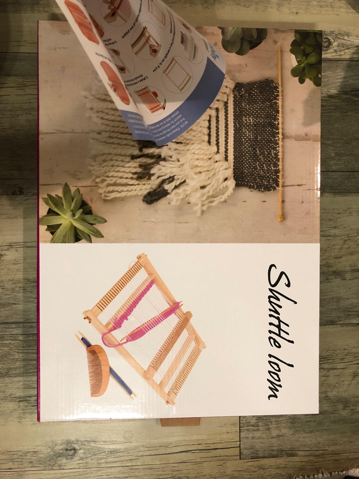 KISSBUTY Wooden Multi-Craft Weaving Loom Large Weaving Frame to Handcraft for Beginners, 9.9 by 15.7 by 1.3 Inches customer photo 2