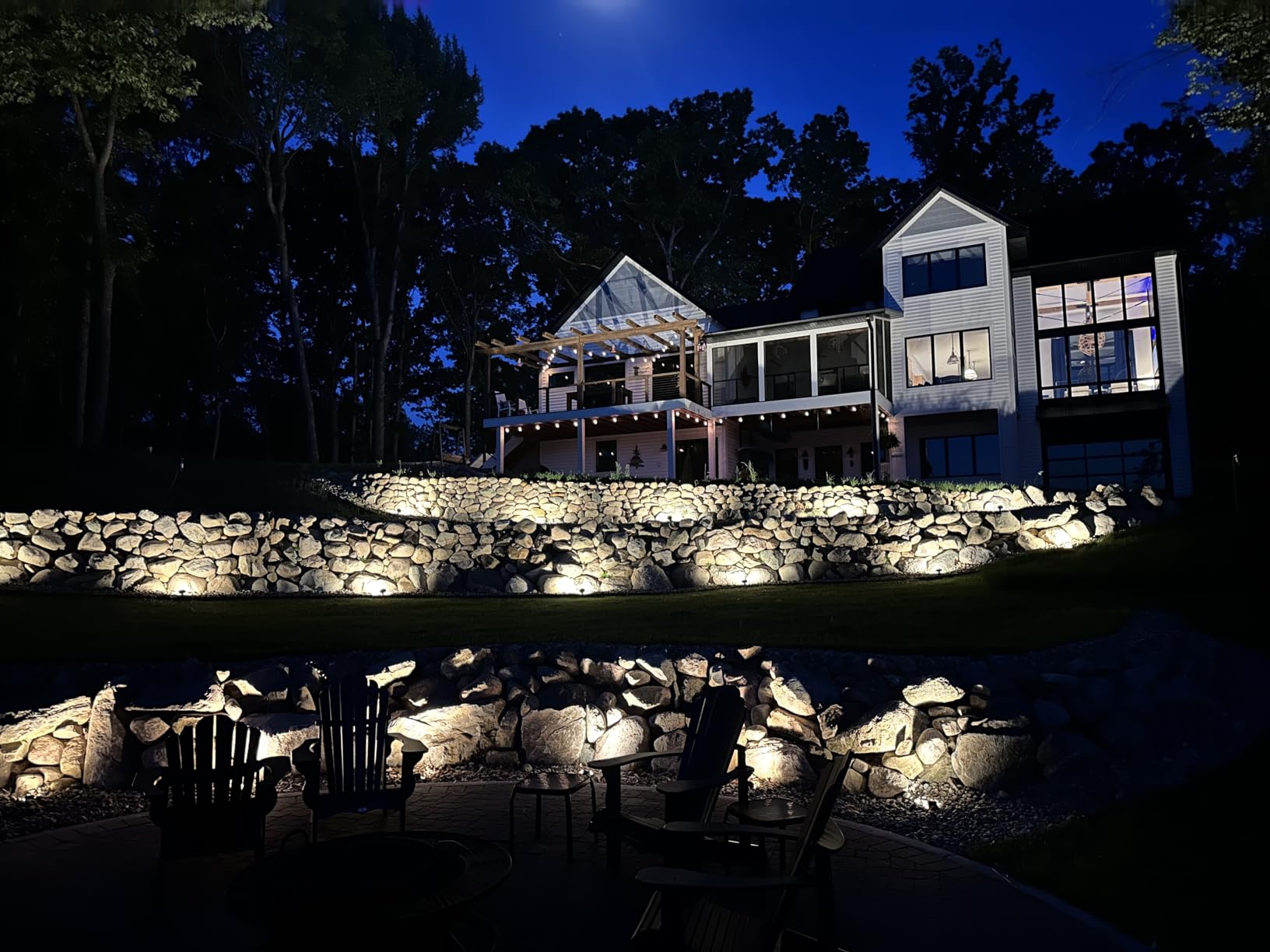 hykolity Low Voltage LED Landscape Wall Wash Light, Outdoor Spotlights | Die-Cast Aluminum, Waterproof Low Voltage Landscape Lighting, 7.4W 430LM 12V-15V, Wired Spot Lights for Tree Building, 4 Pack customer photo 2
