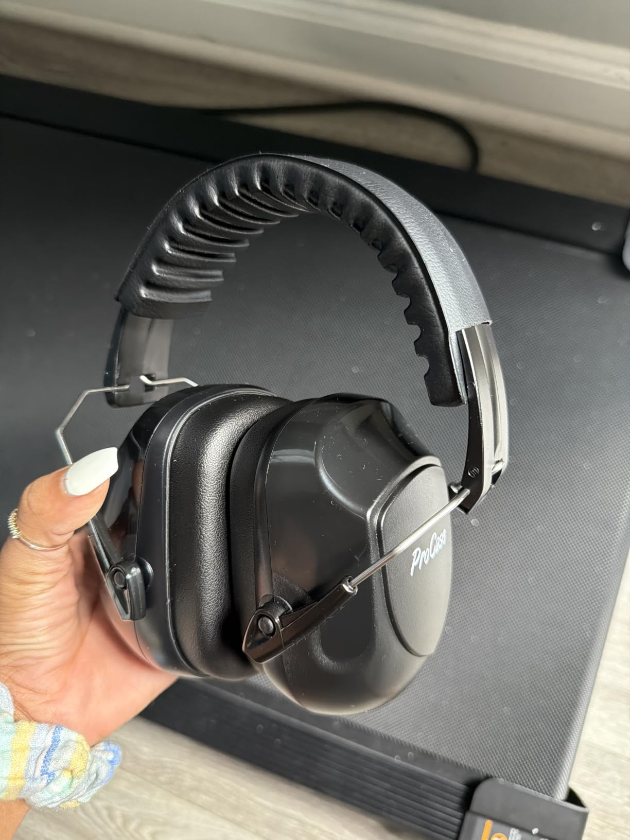 ProCase Hearing Protection Ear Muffs SNR 33dB, Noise Cancelling Headphones | Adjustable NRR 28dB Noise Reduction Earmuffs for Adults & Kids, Shooting, Lawn Mowing, Studying, Autism Sensory Needs customer photo 2