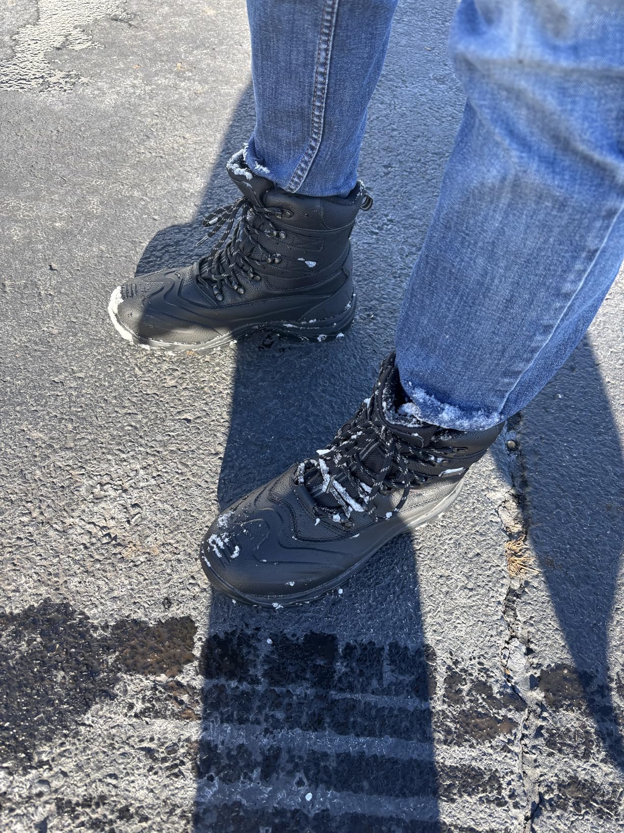 NORTIV 8 Men's Insulated Waterproof Winter Snow Boots | Sealed Build Keeps Feet Dry; Rubber Outsole Boosts Grip; Stable Fit Adds Support; Ideal for Hiking, Daily Wear customer photo 2