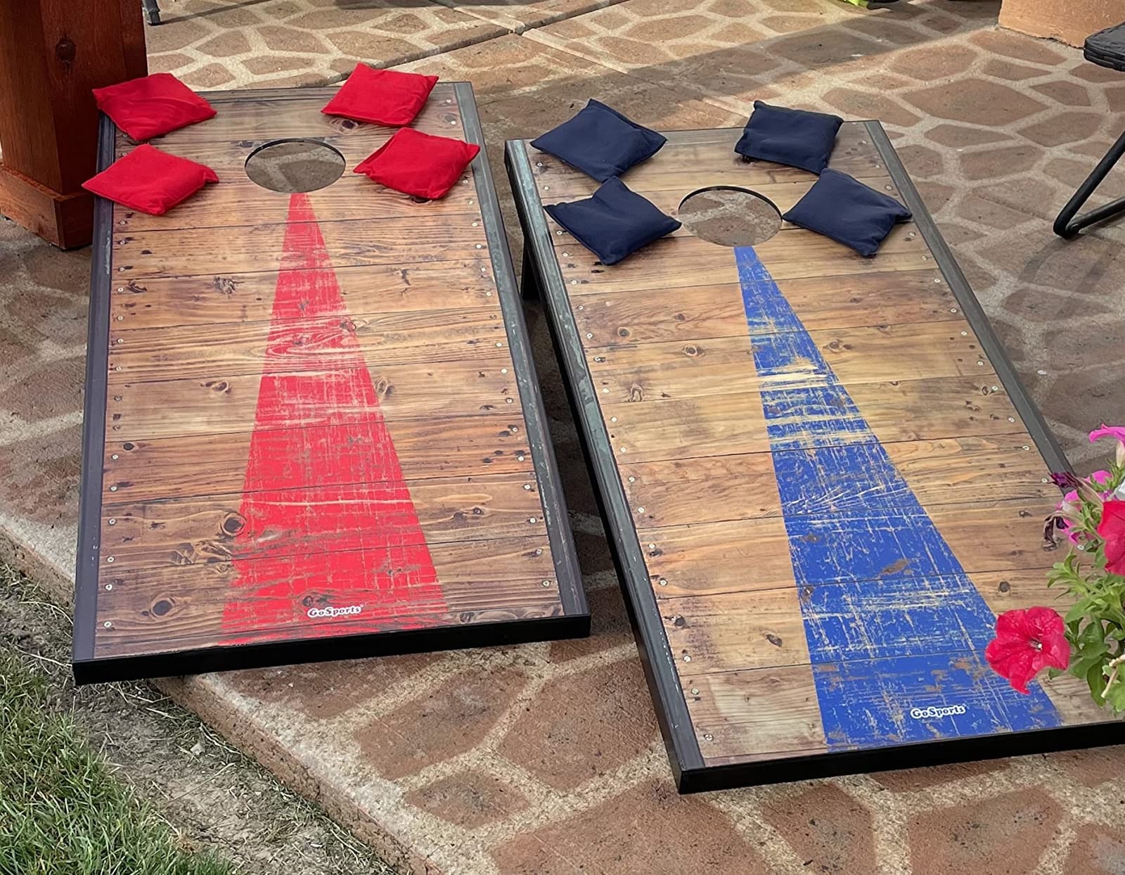 GoSports Portable Cornhole Sets, 8 Styles - Choose 4 x 2 ft or 3 x 2 ft - Boards Include 8 Bean Bags, Travel Case, and Game Rules customer photo 2