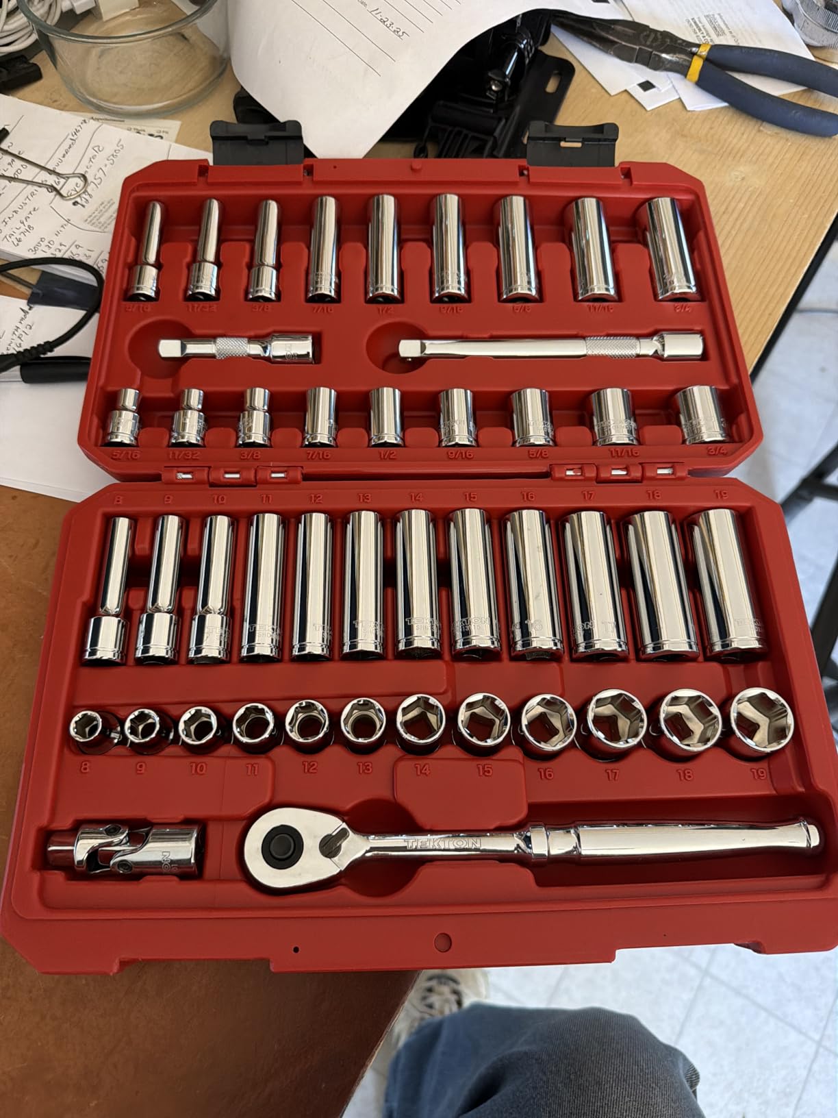 TEKTON 3/8 Inch Drive 6-Point Socket and Ratchet Set, 73-Piece (1/4-1 in., 6-24 mm) | SKT15311 customer photo 1