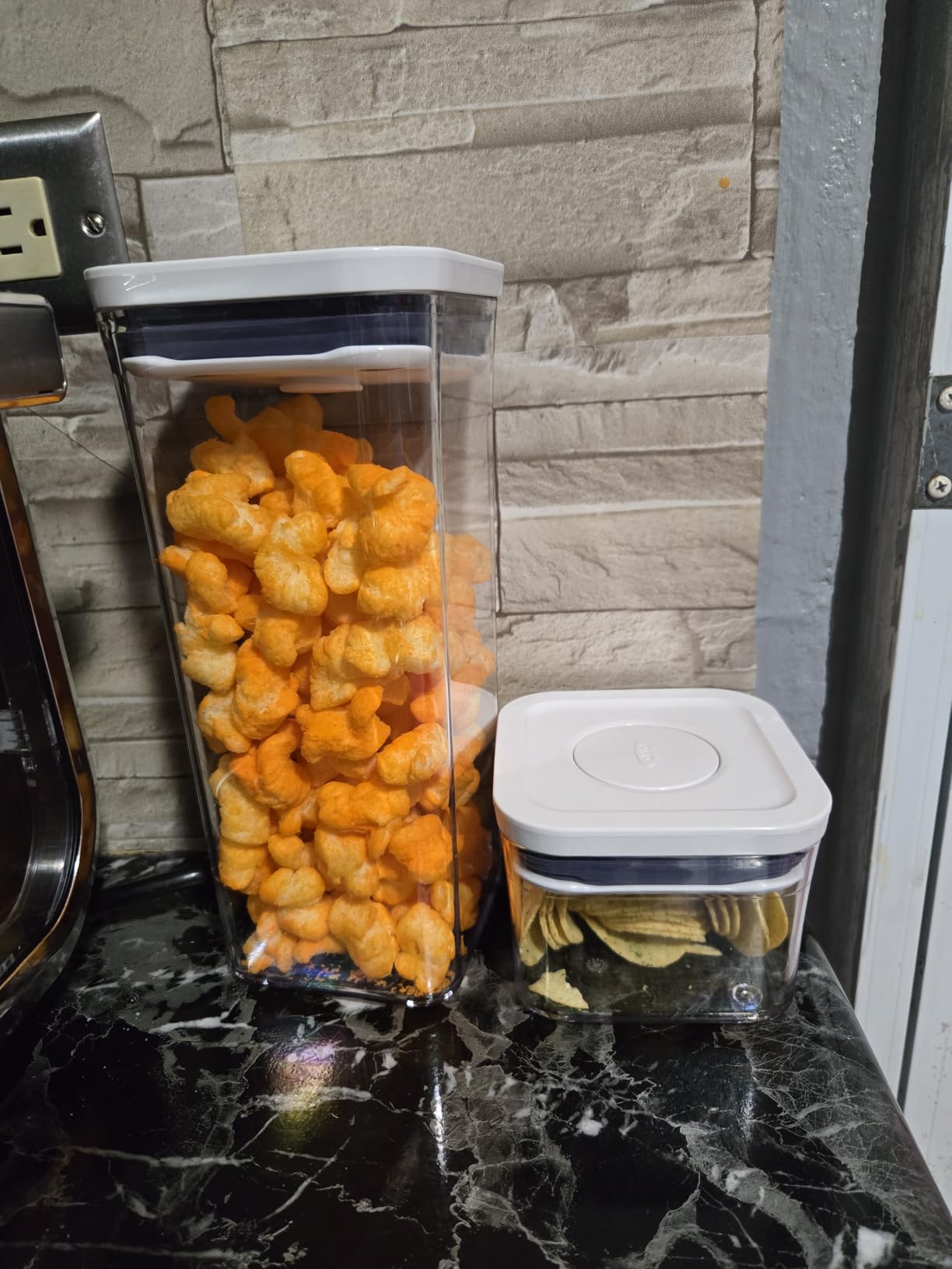 OXO Good Grips POP Airtight Food Storage Containers for Pantry, 5-Piece Set | Airtight Seal, Push-Button Open and Close, Stackable, Multiple Size Containers for Cereal, Flour, Sugar Storage customer photo 1