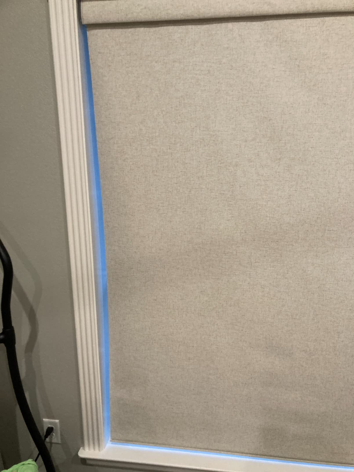 Graywind Motorized Roller Shades 100% Blackout Free Stop Window Shades Cordless Wireless Remote Control Window Roller Blinds with Valance for Smart Home and Office, Customized Size, Linen Beige customer photo 1
