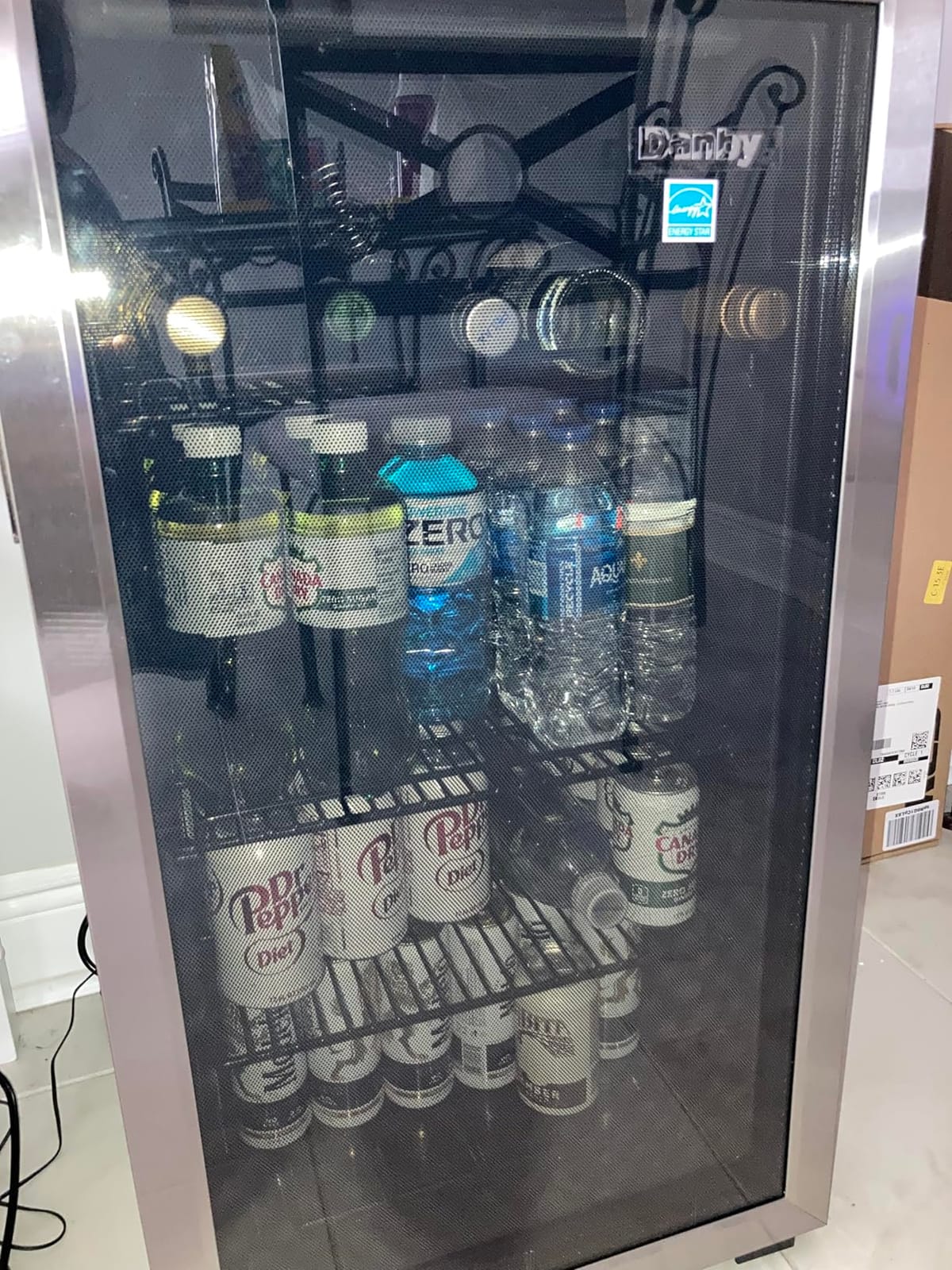 Danby DBC117A1BSSDB-6 117 Can Beverage Center, 3.1 Cu.Ft. Freestanding Drinks Refrigerator for Basement, Dining, Living Room-Bar Fridge Perfect for Beer, Pop, Water, Black/Grey customer photo 1