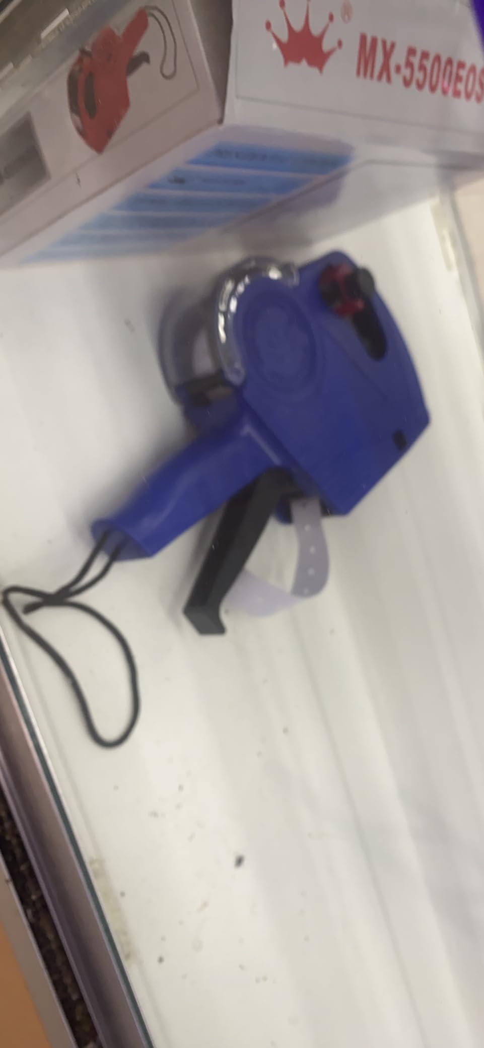 MX-5500 8 Digits Price tag Gun with 5000 Sticker Labels and 3 Ink Refill, Label Maker Pricing Gun Kit Numerical Tag Gun for Office, Retail Shop, Grocery Store (A/Blue) customer photo 1